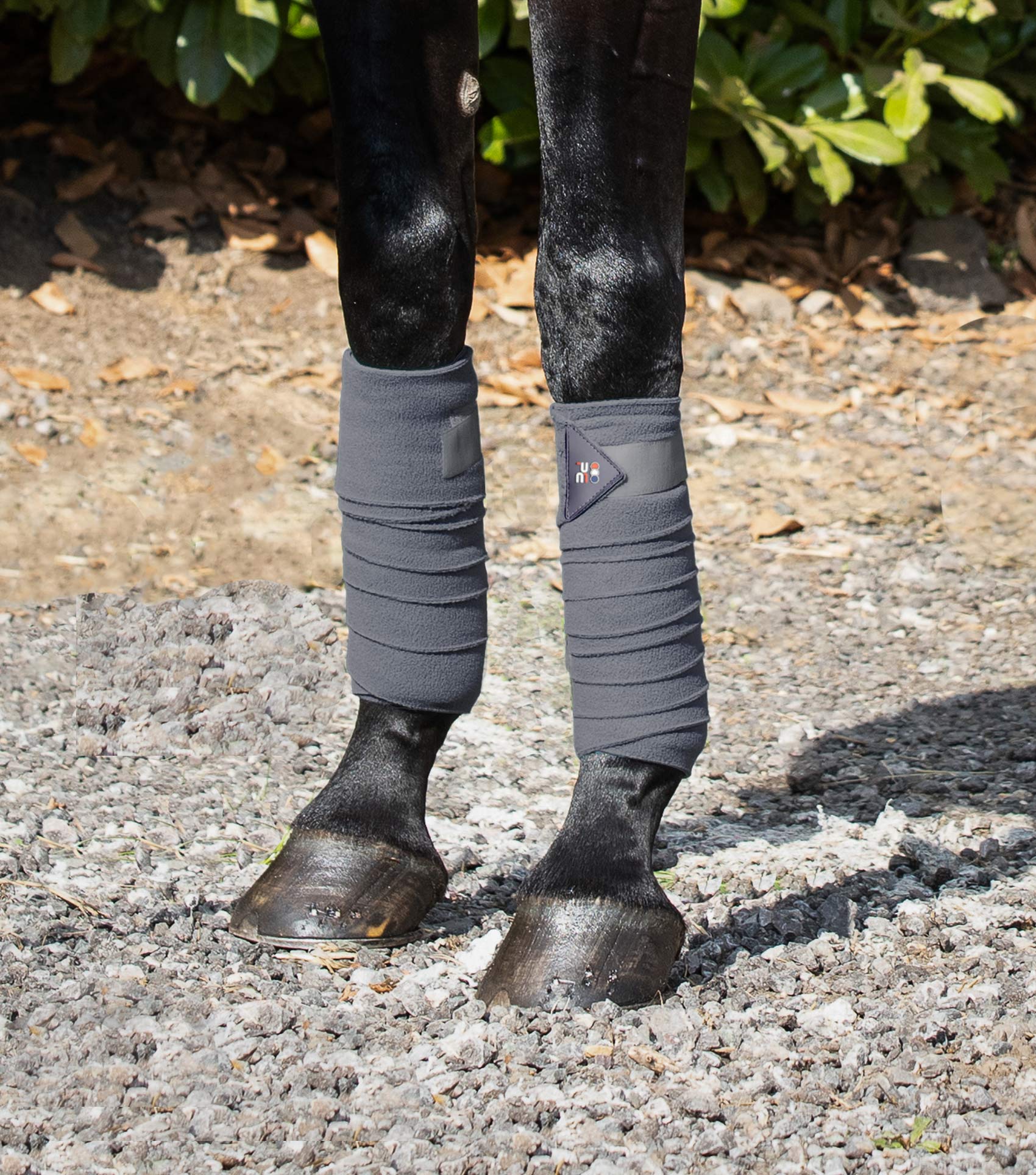 Horse Polo Fleece Bandages Grey - Image 3