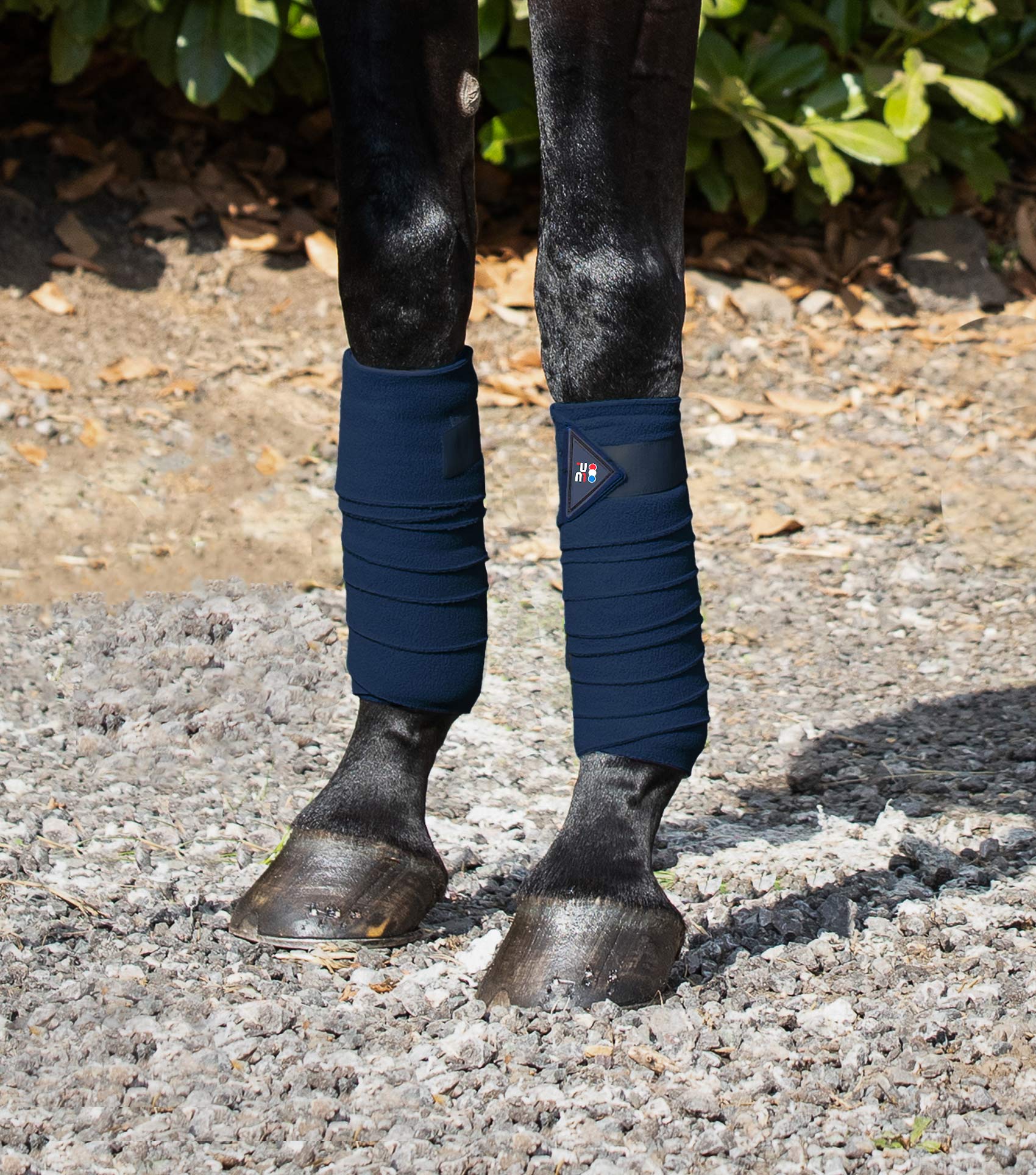 Horse Polo Fleece Bandages Navy - Image 3