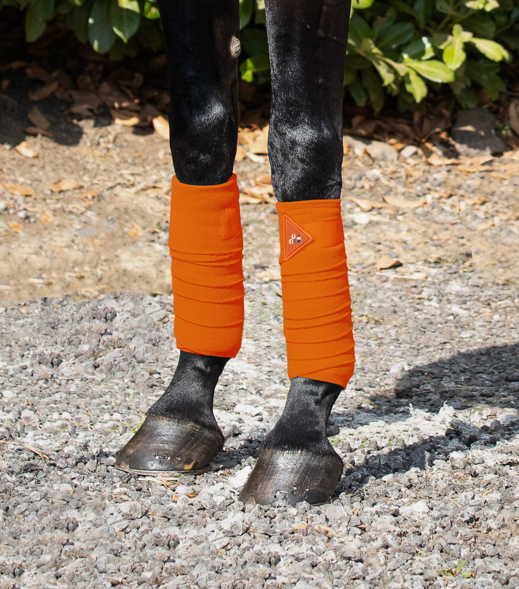 Horse Polo Fleece Bandages Orange - Image 3