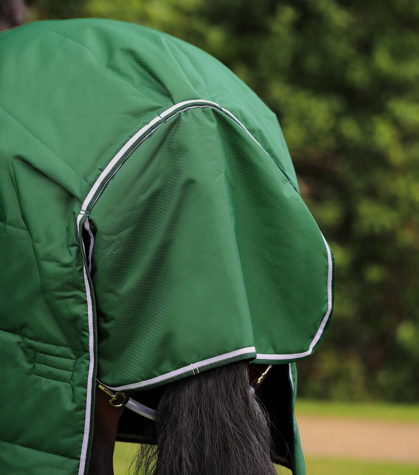 Hydra 200g Stable Rug with Neck Cover Green - Image 6