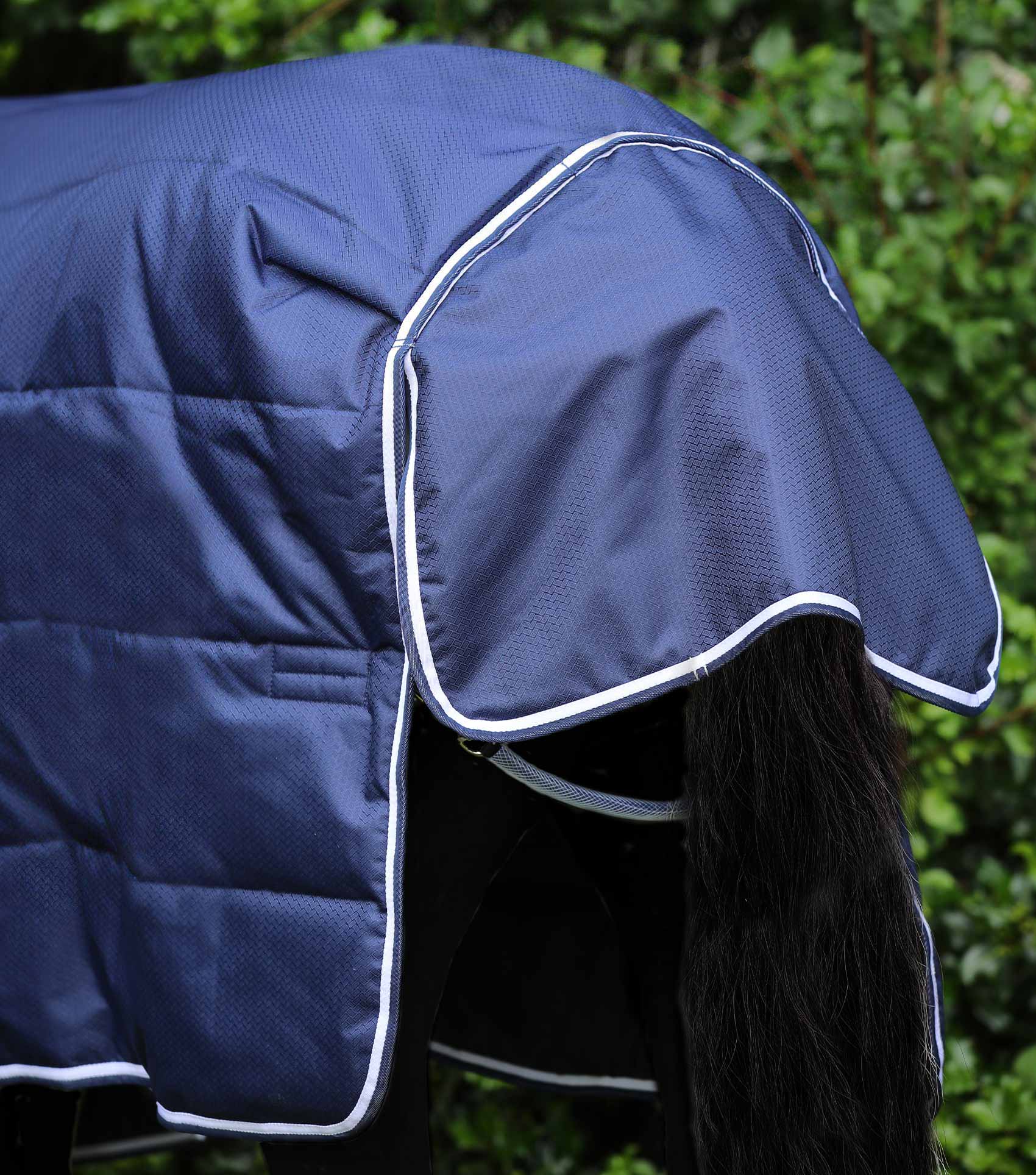 Hydra 200g Stable Rug with Neck Cover Navy - Image 6