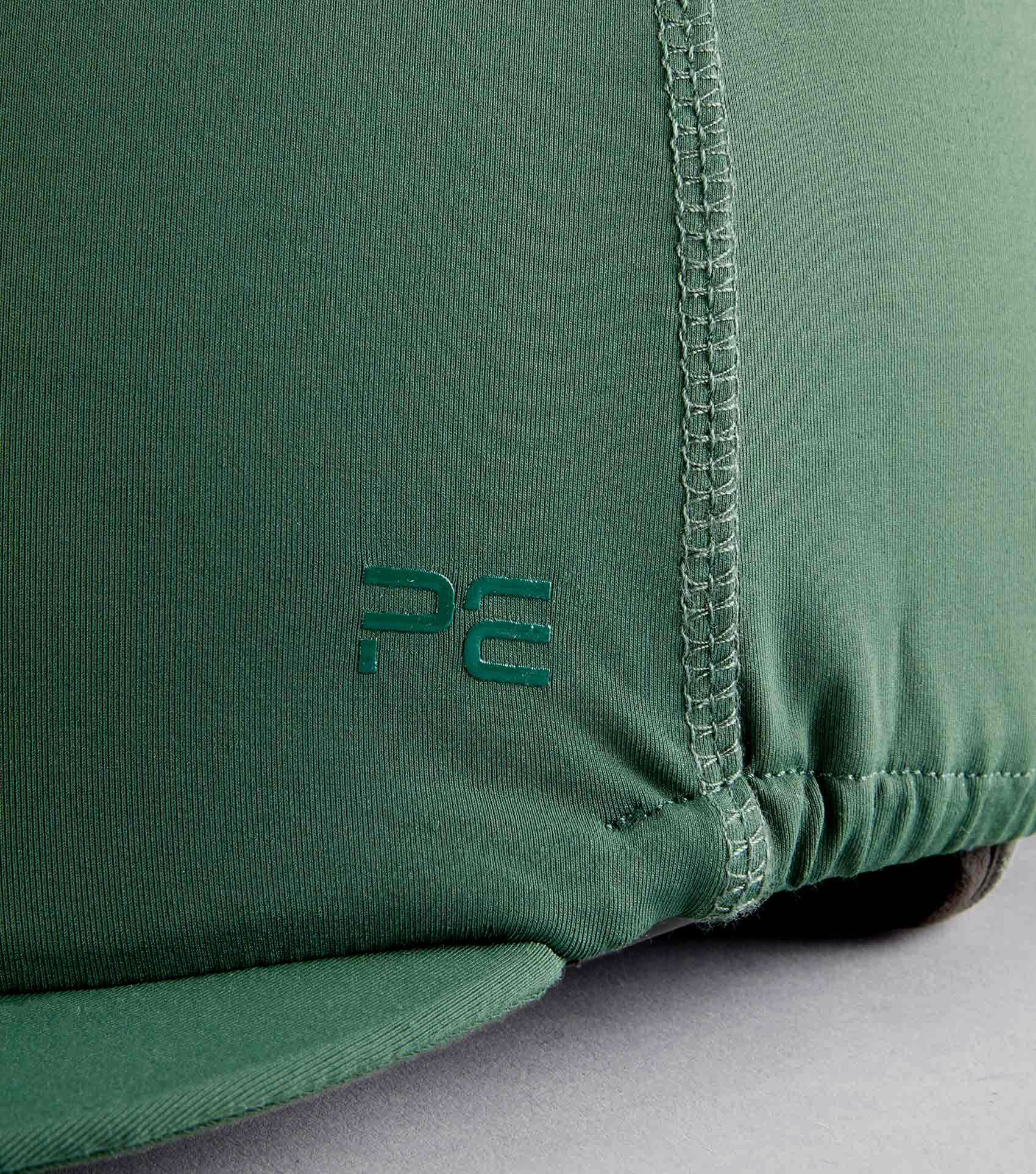 Jersey Hat Silk with Faux Fur Pom Pom Green - Image 5