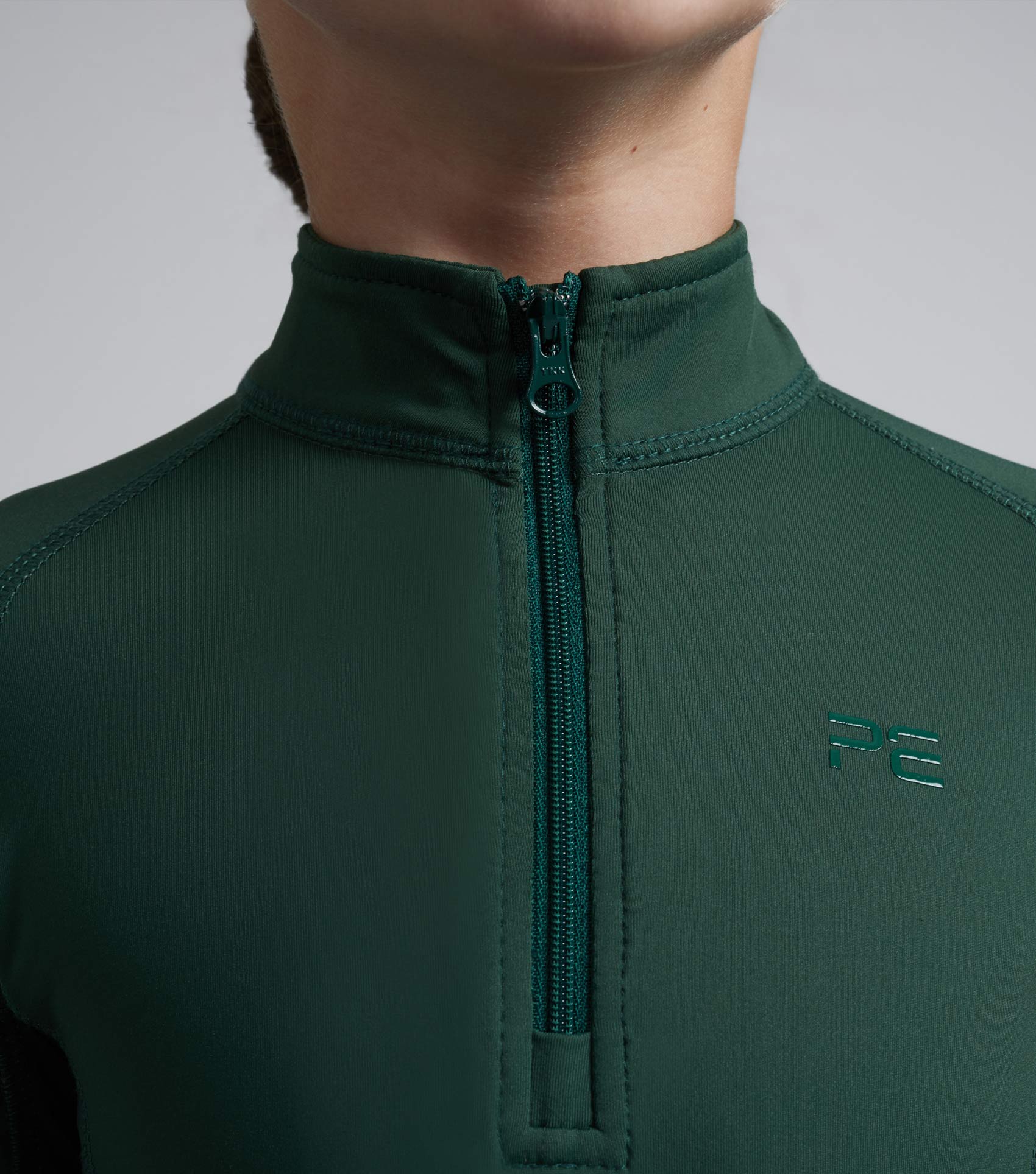 Junior Ombretta Technical Riding Top Green - Image 3