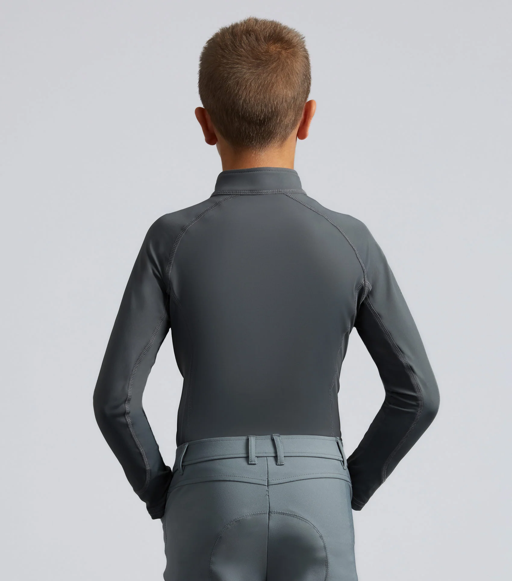 Junior Ombretta Technical Riding Top Anthracite Grey - Image 4