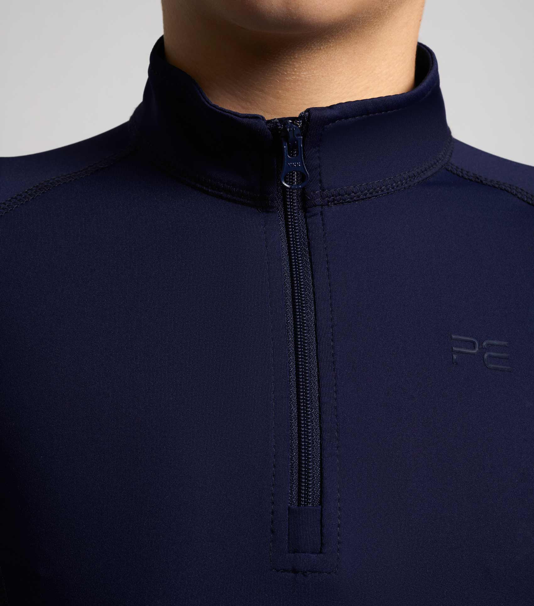 Junior Ombretta Technical Riding Top Navy - Image 3