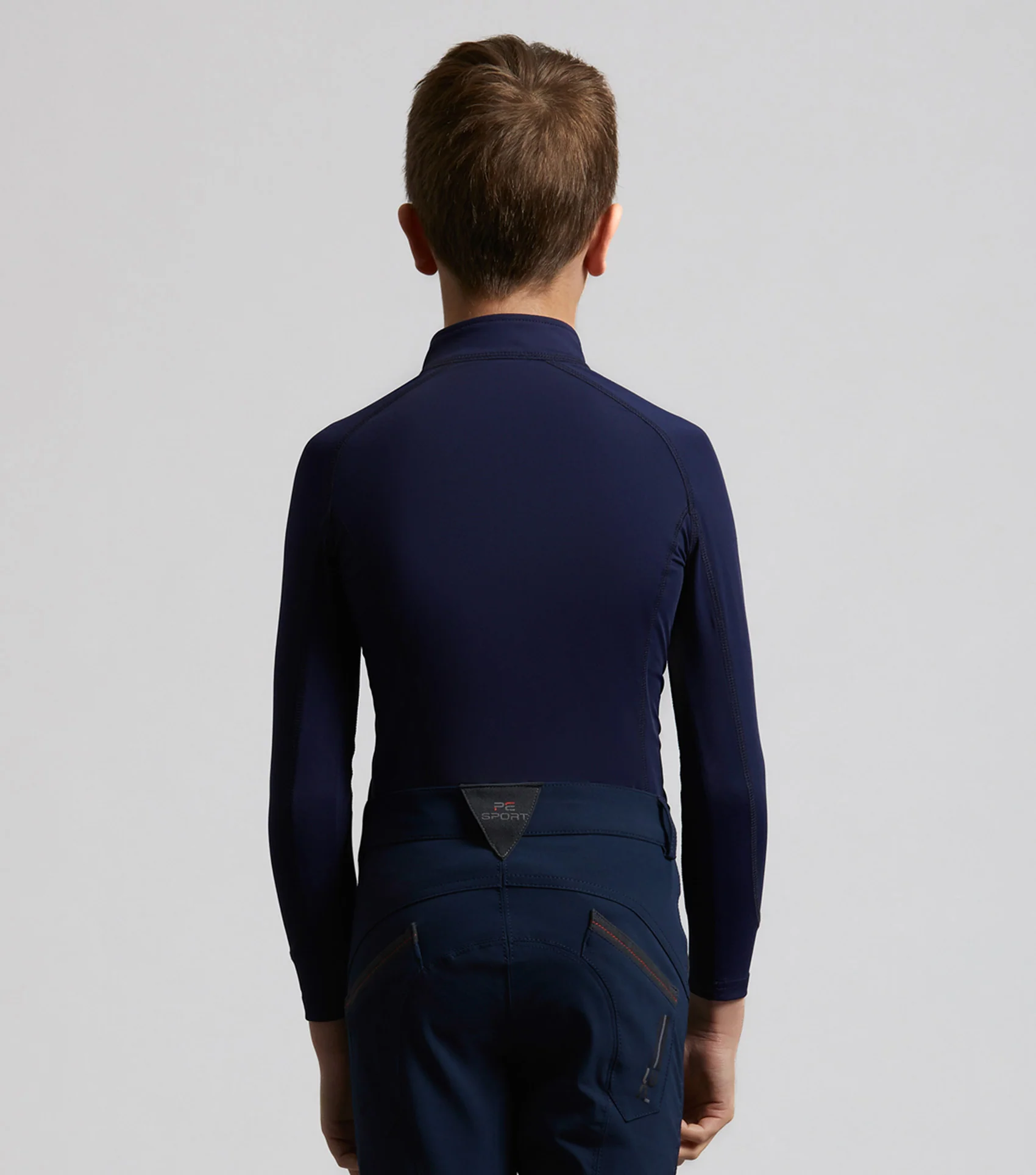 Junior Ombretta Technical Riding Top Navy - Image 4