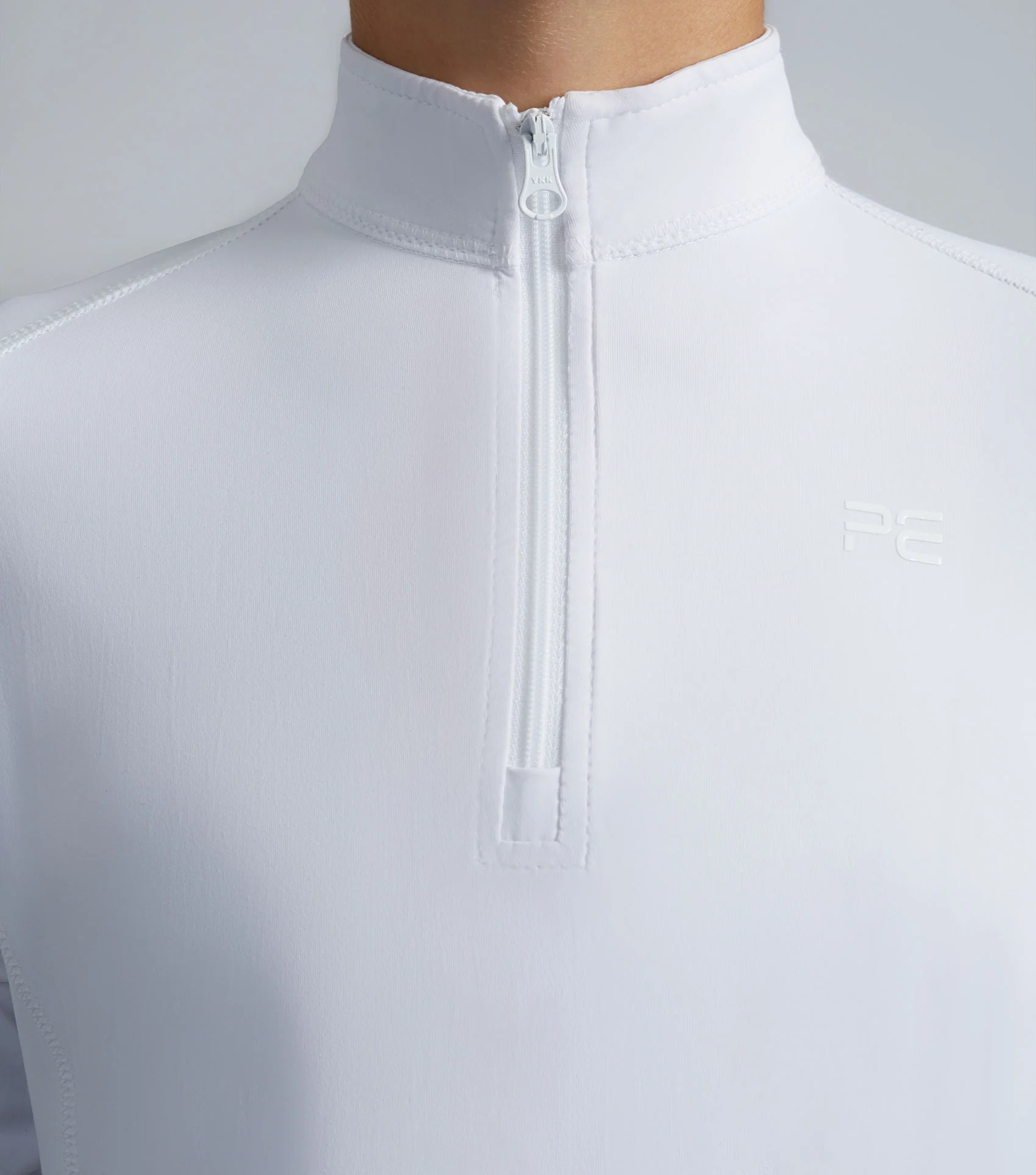 Junior Ombretta Technical Riding Top White - Image 3