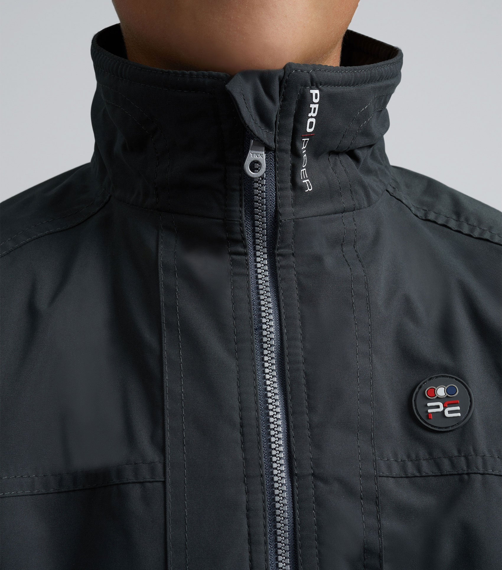 Junior Pro Rider Unisex Riding Jacket Anthracite Grey - Image 3