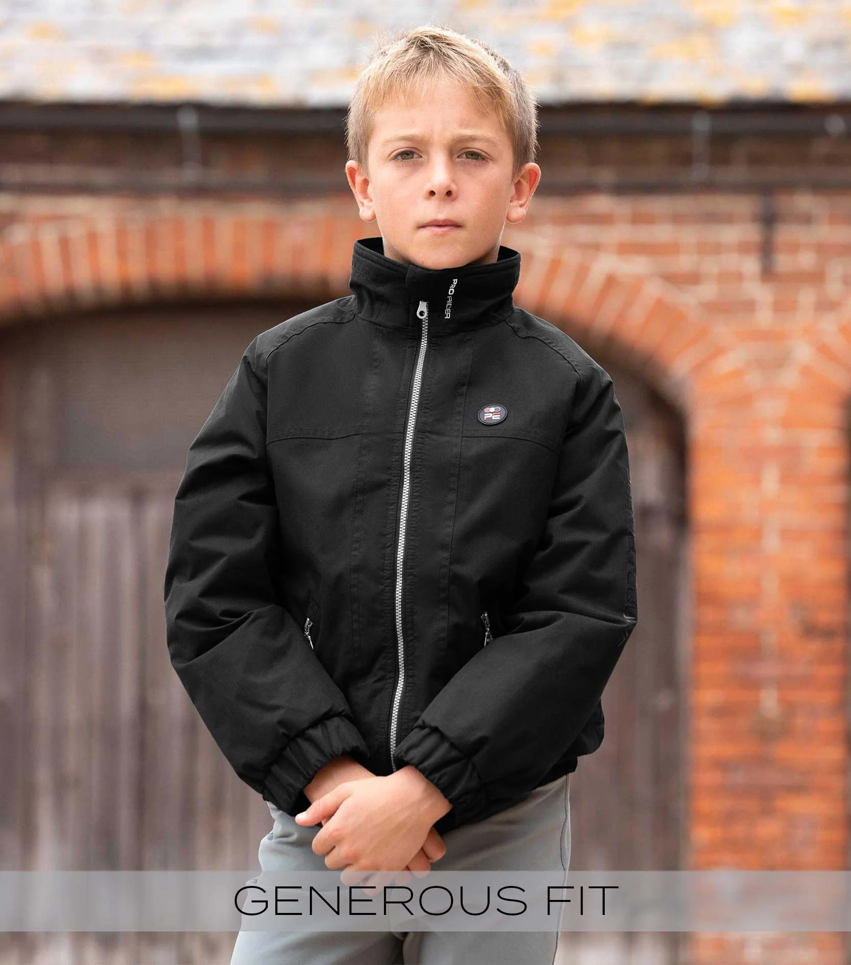 Junior Pro Rider Unisex Riding Jacket Black - Image 2