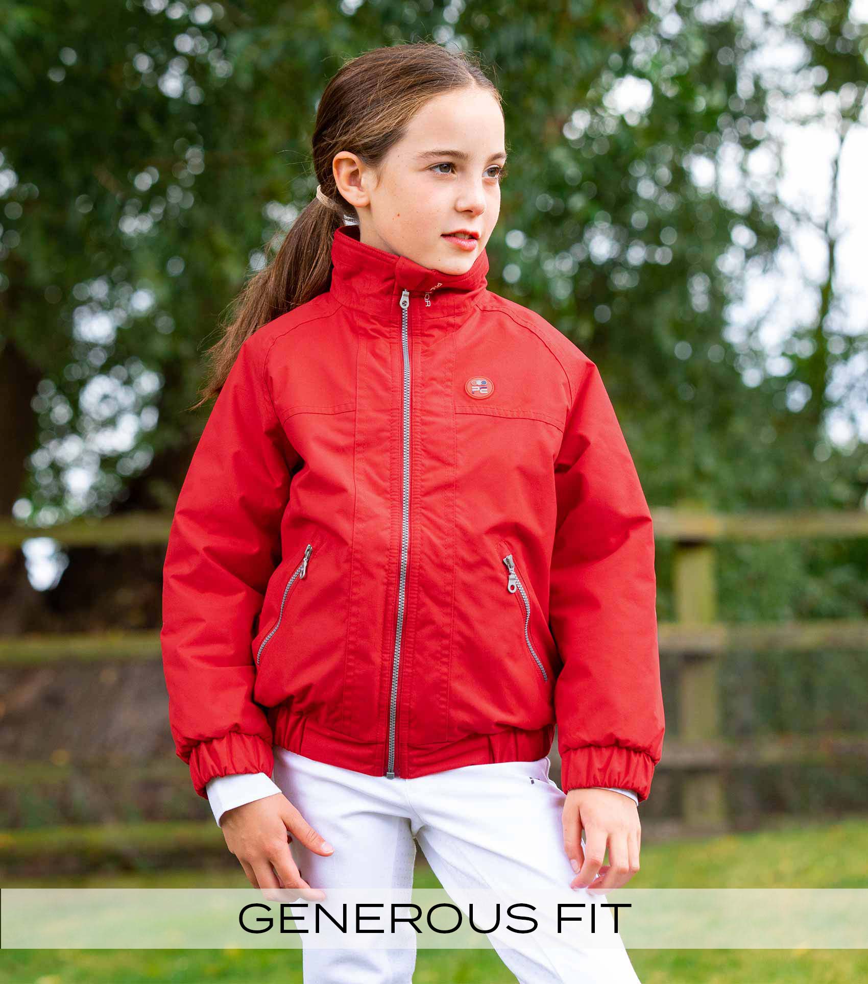 Junior Pro Rider Unisex Riding Jacket Red - Image 2