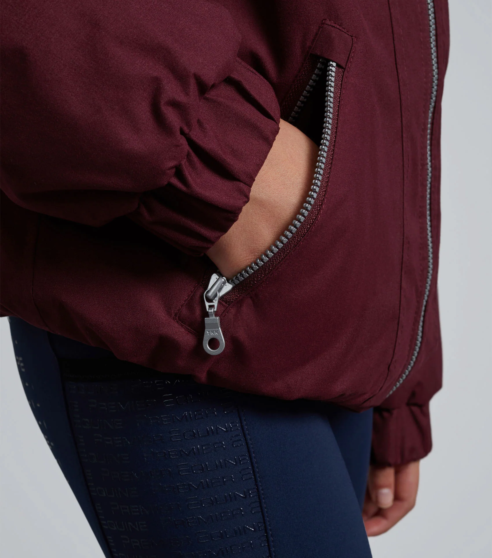 Junior Pro Rider Unisex Riding Jacket Wine - Image 6