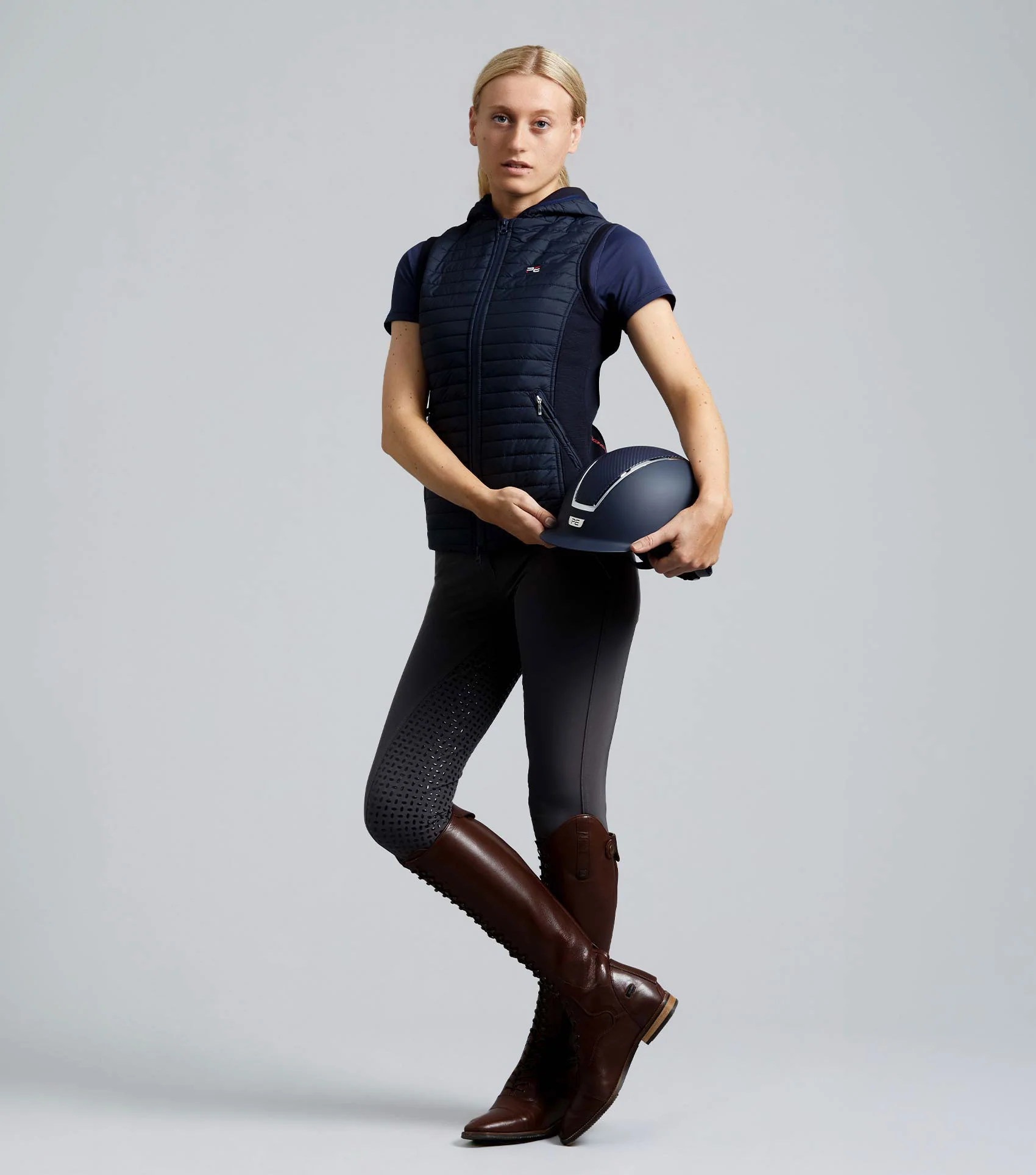 Lamera Ladies Hybrid Technical Riding Gilet Navy - Image 6