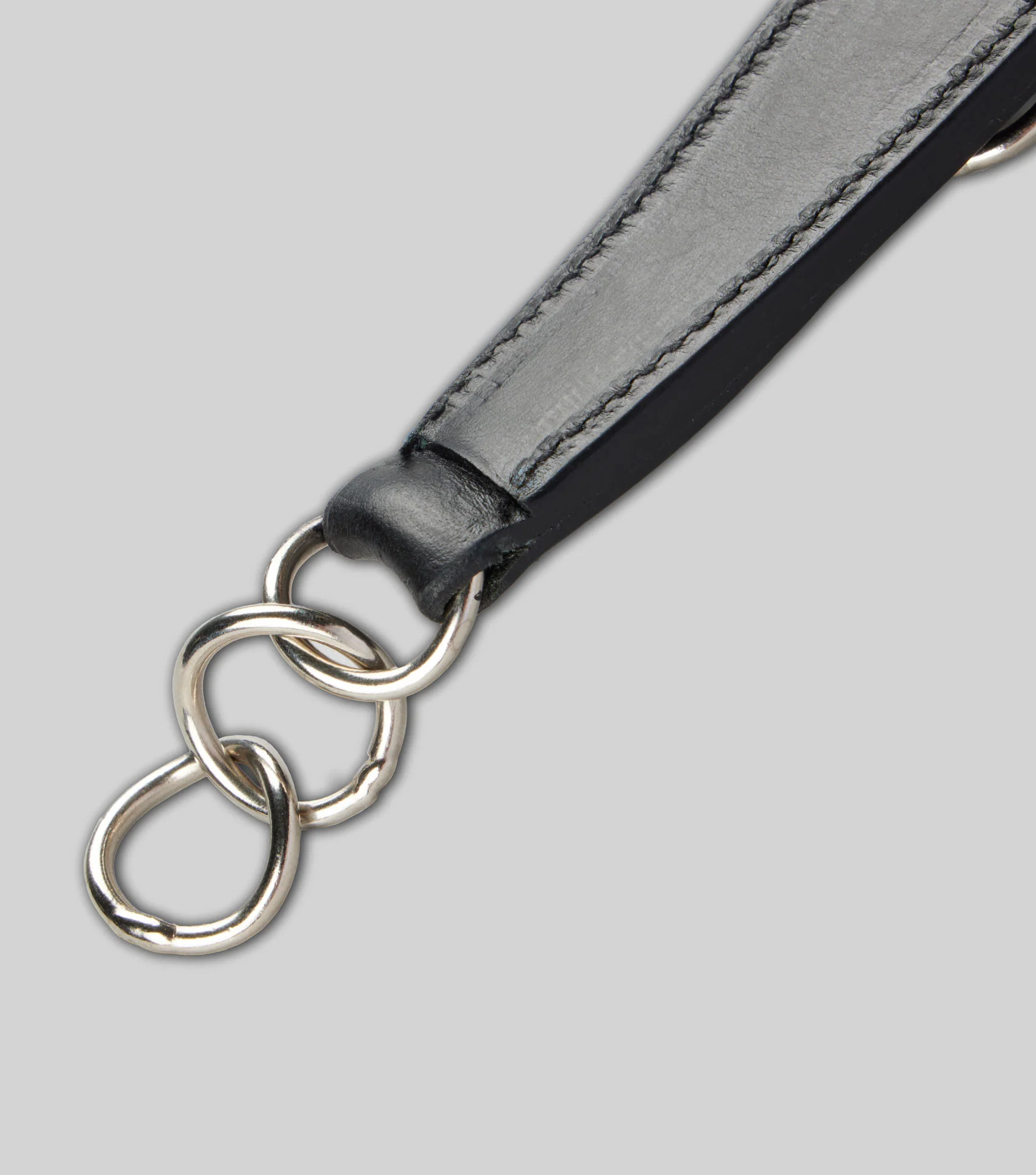 Leather Curb Strap Black - Image 3