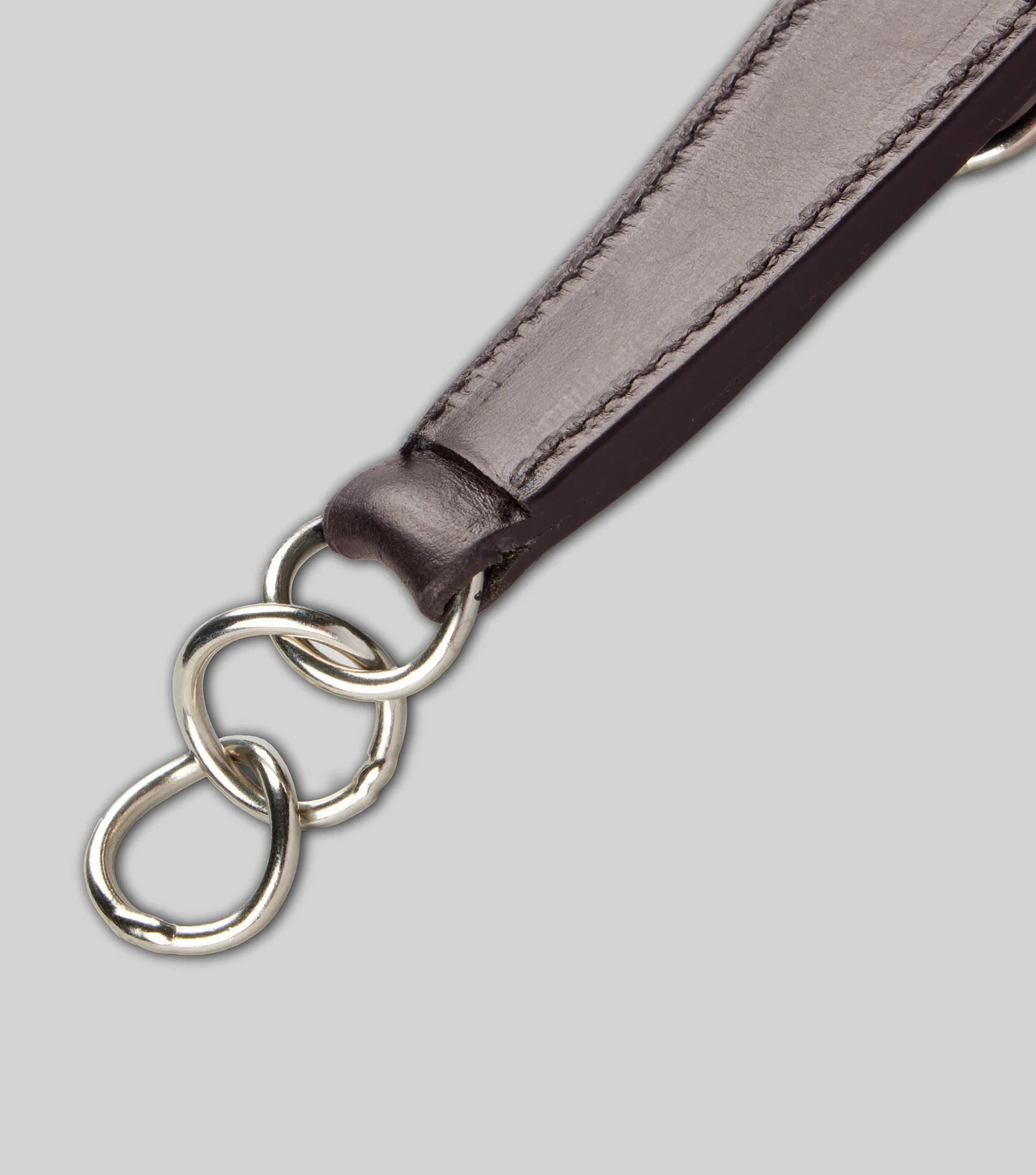 Leather Curb Strap Dark Havana - Image 3