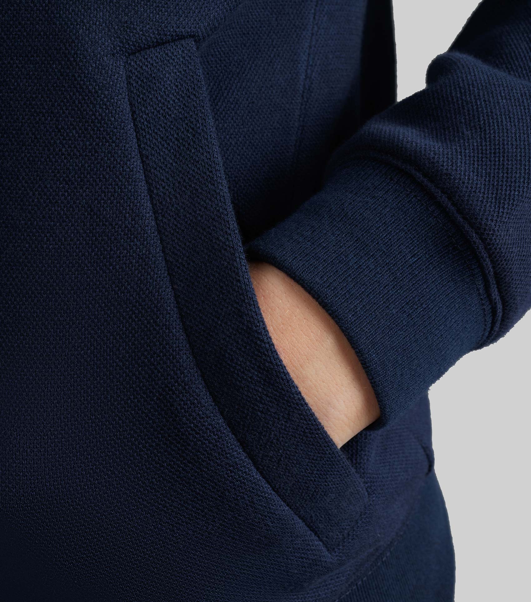 SALE - Legato Hooded Full-Zip Sweatshirt French Navy - Image 5
