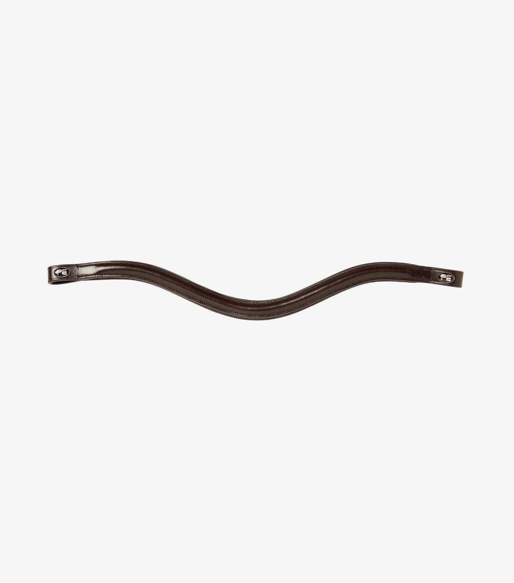 Liscio Plain Shaped Leather Browband Brown - Image 3