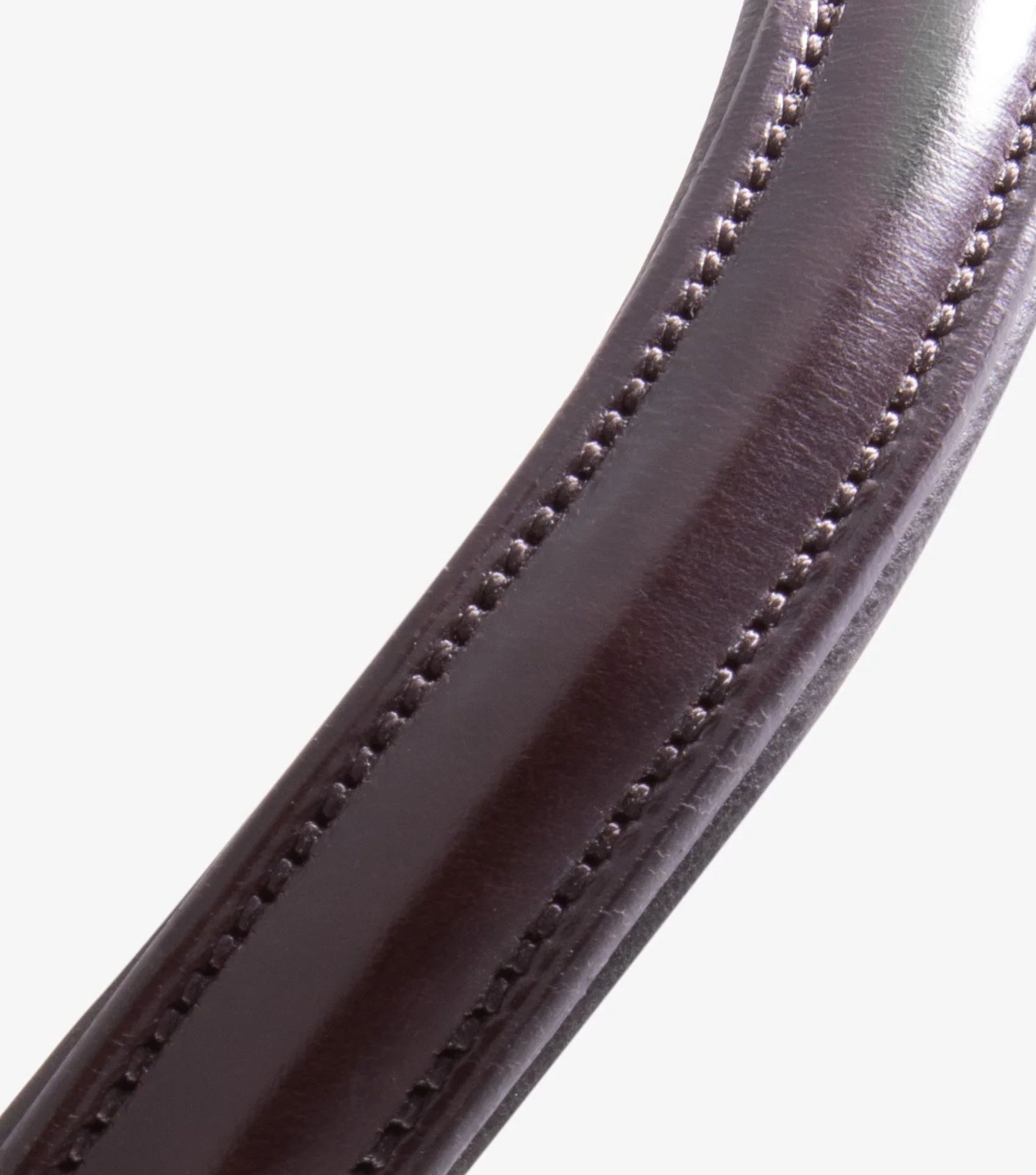 Liscio Plain Shaped Leather Browband Brown - Image 4