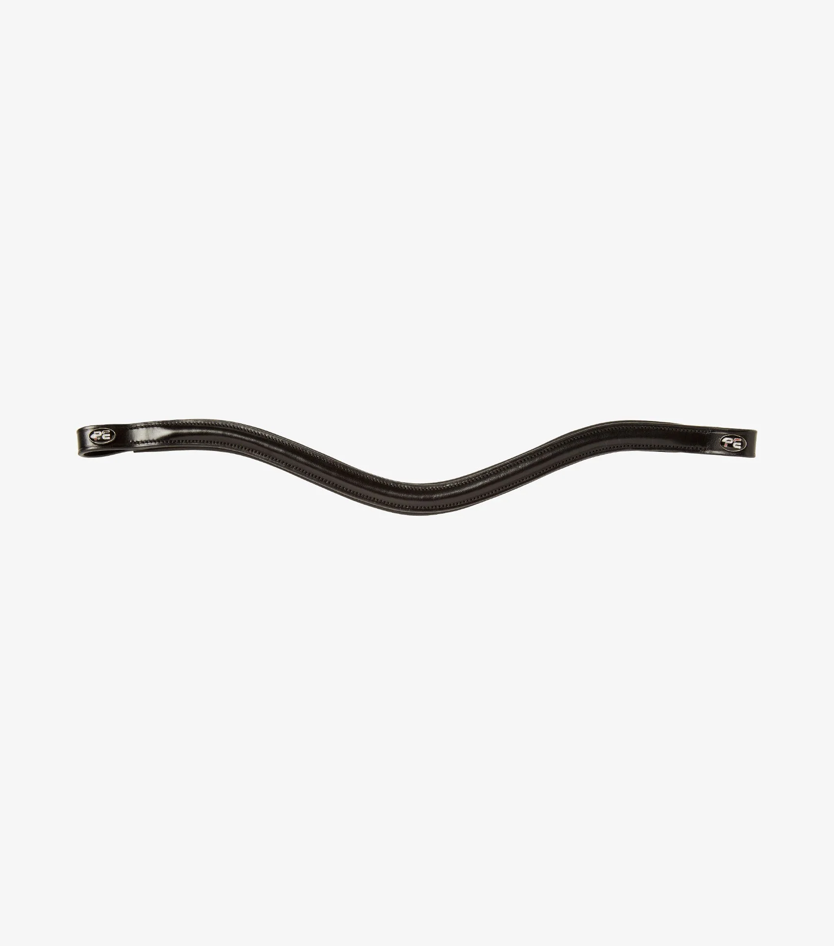 Liscio Plain Shaped Leather Browband Black - Image 3