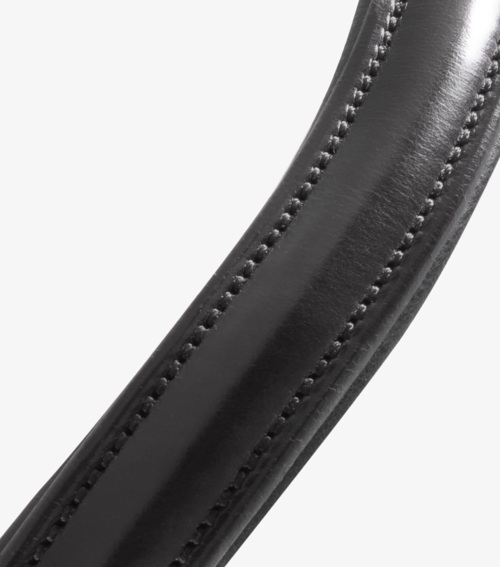 Liscio Plain Shaped Leather Browband Black - Image 4