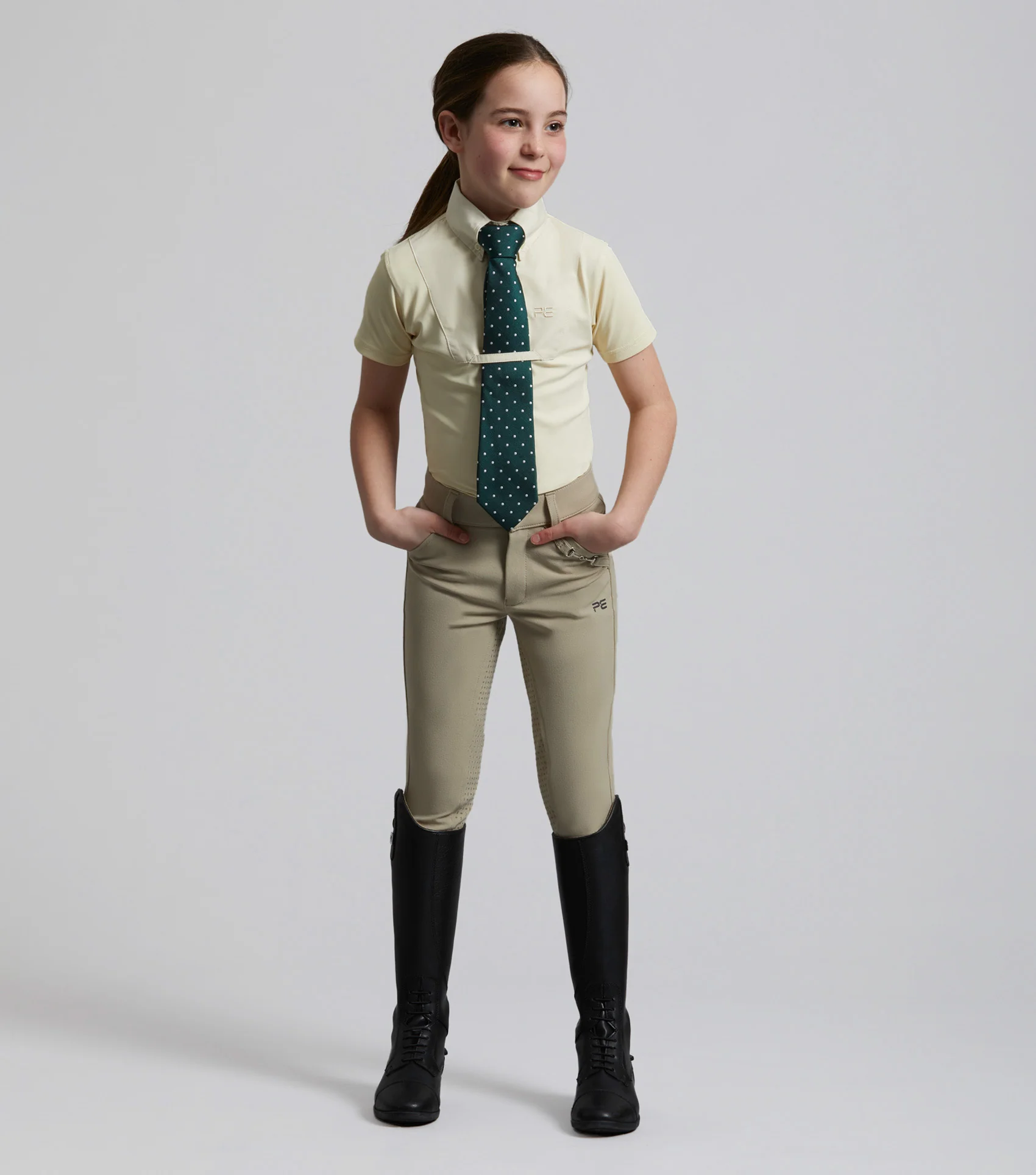 Luciana Girls Short Sleeve Show Shirt Vanilla - Image 6