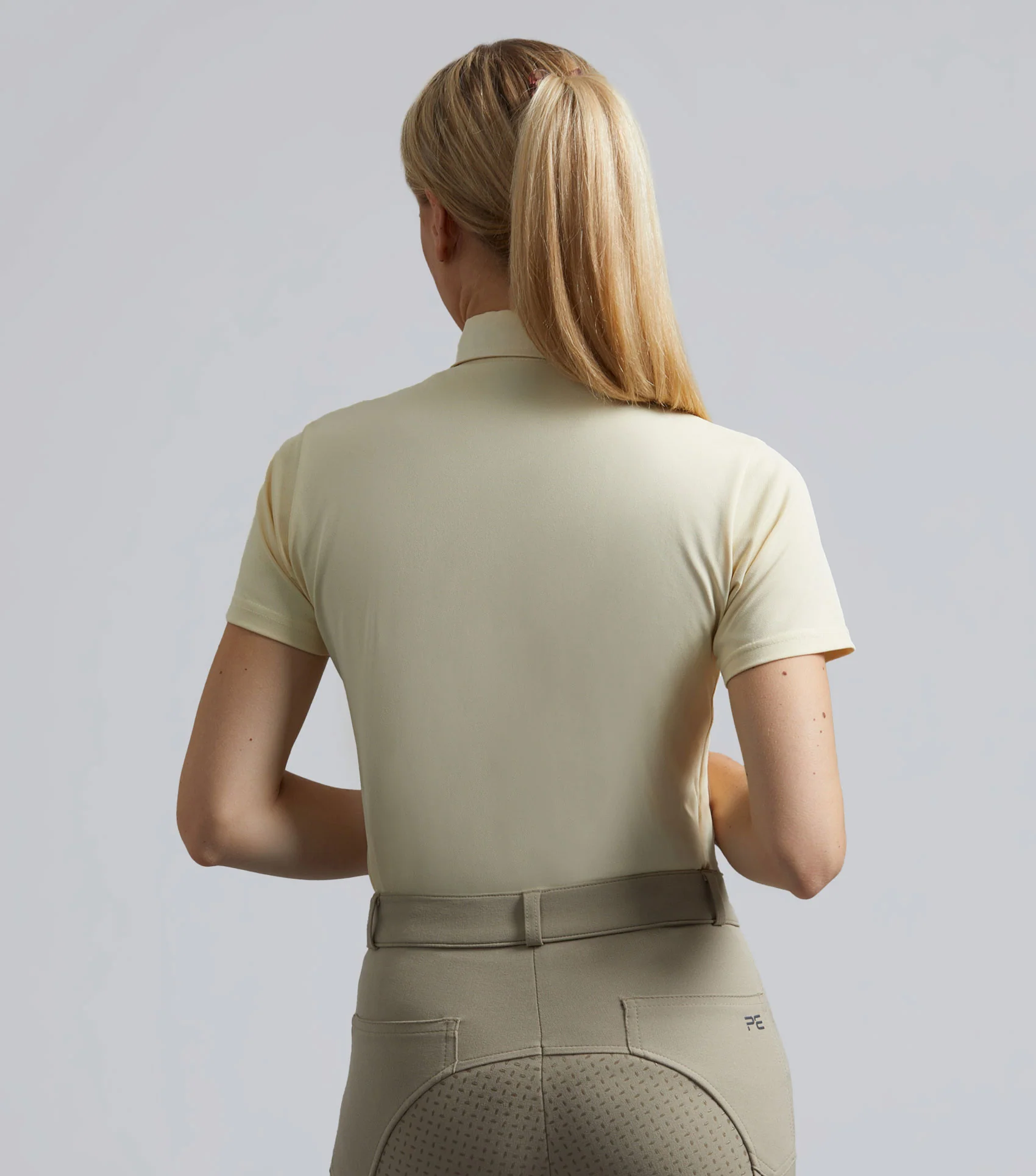 Luciana Ladies Short Sleeve Tie Shirt Vanilla - Image 3
