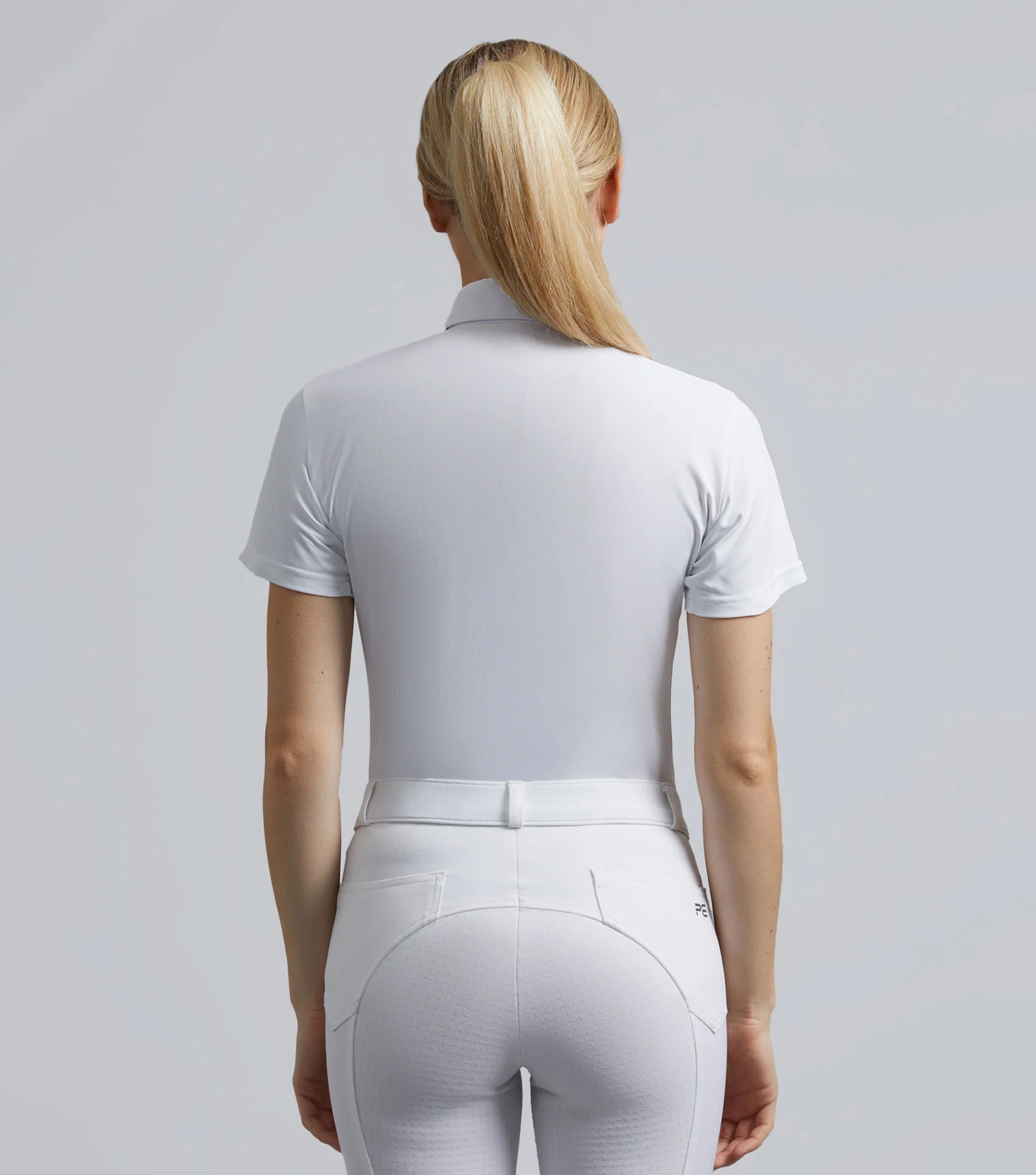 Luciana Ladies Short Sleeve Tie Shirt White - Image 3
