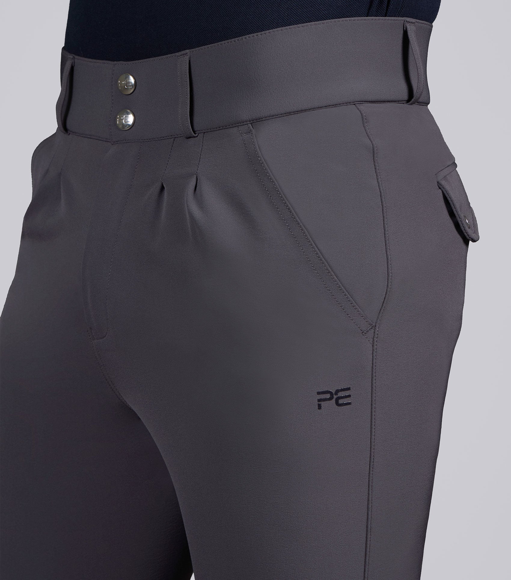 Ludis Men's Gel Knee Riding Breeches Anthracite - Image 3