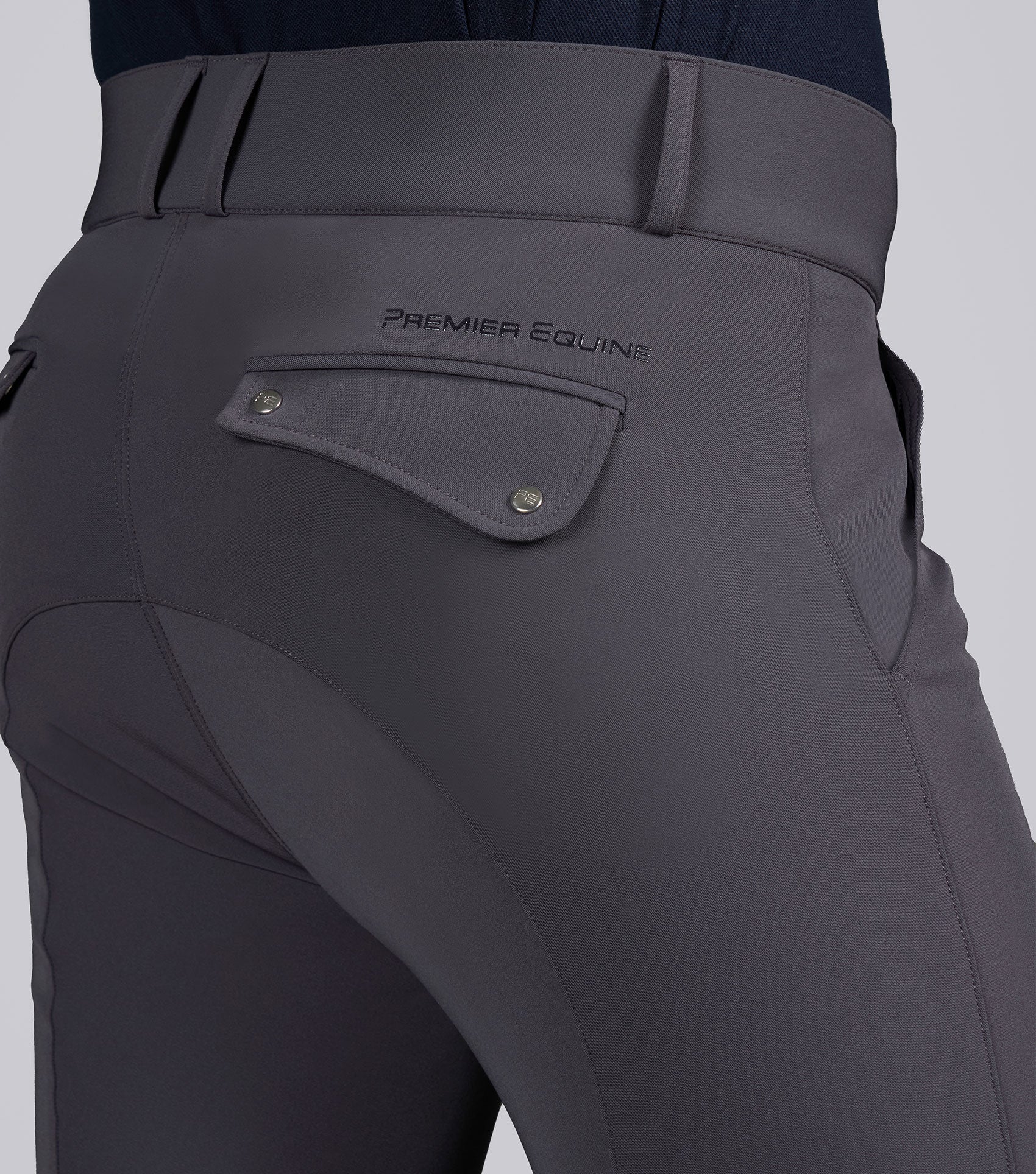 Ludis Men's Gel Knee Riding Breeches Anthracite - Image 4