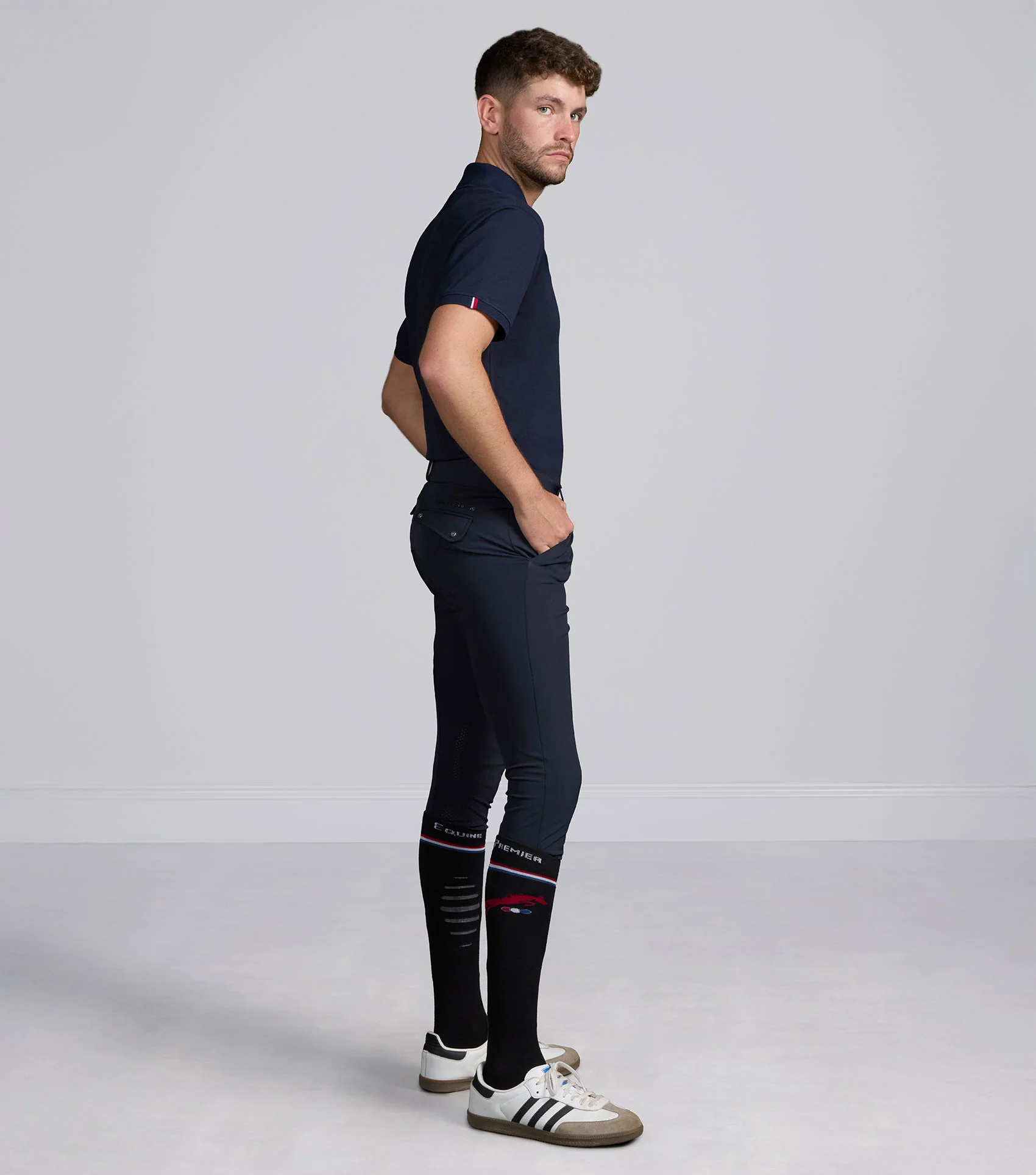 Ludis Men's Gel Knee Riding Breeches Navy - Image 2