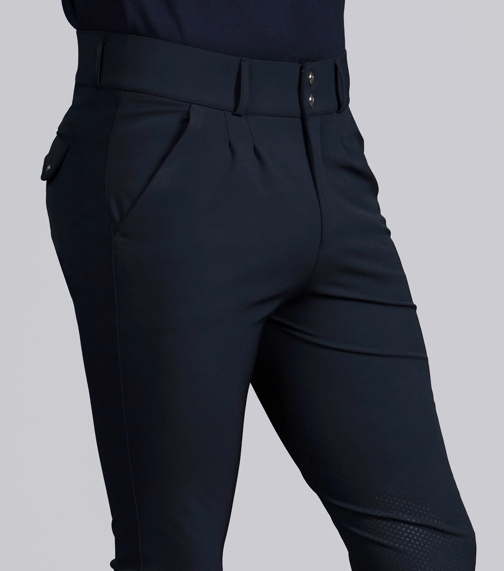 Ludis Men's Gel Knee Riding Breeches Navy - Image 3
