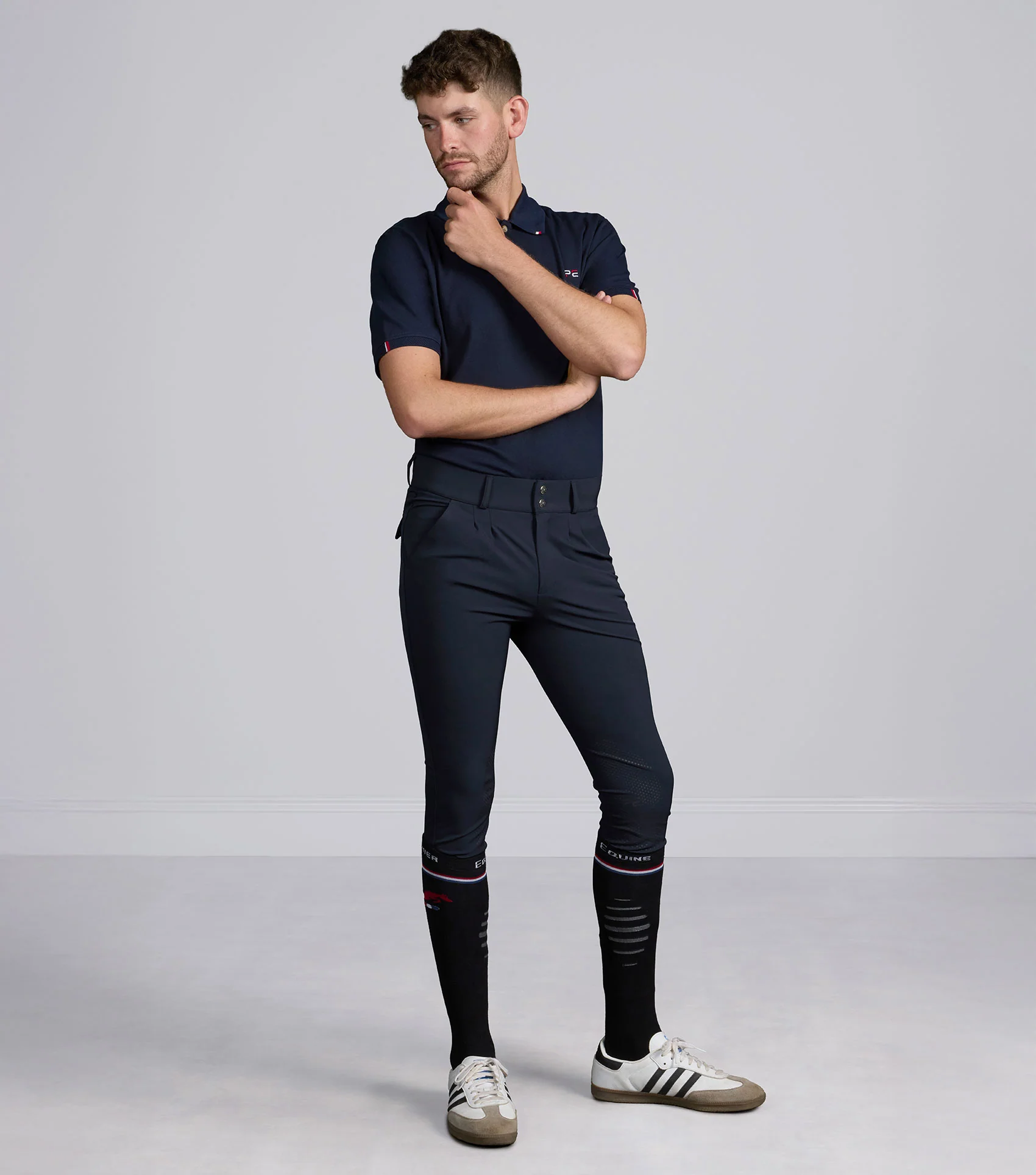 Ludis Men's Gel Knee Riding Breeches Navy - Image 6