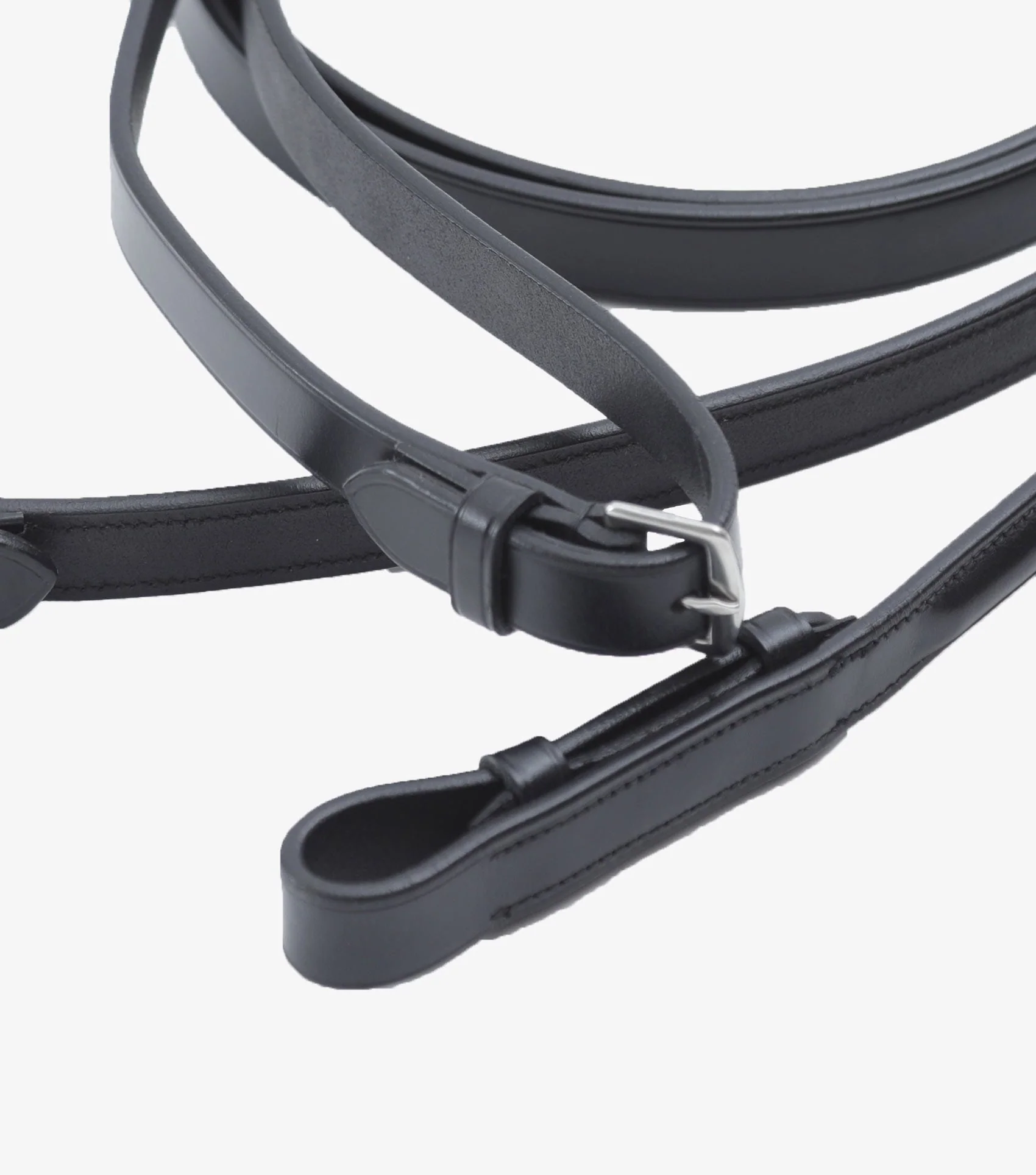 Luigi Plain Leather Reins Black - Image 4