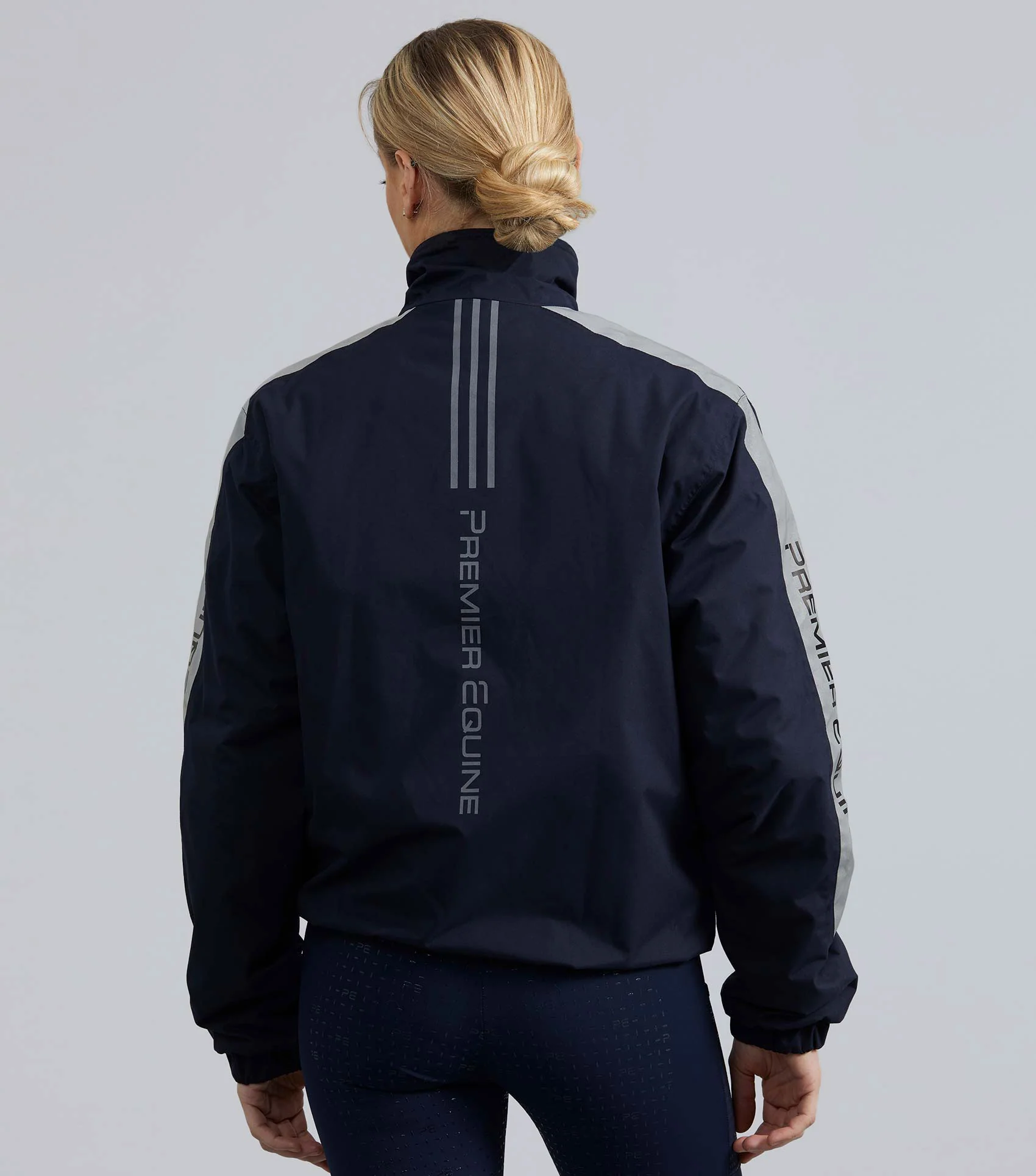 Lumen Reflective Unisex Riding Jacket Navy - Image 3