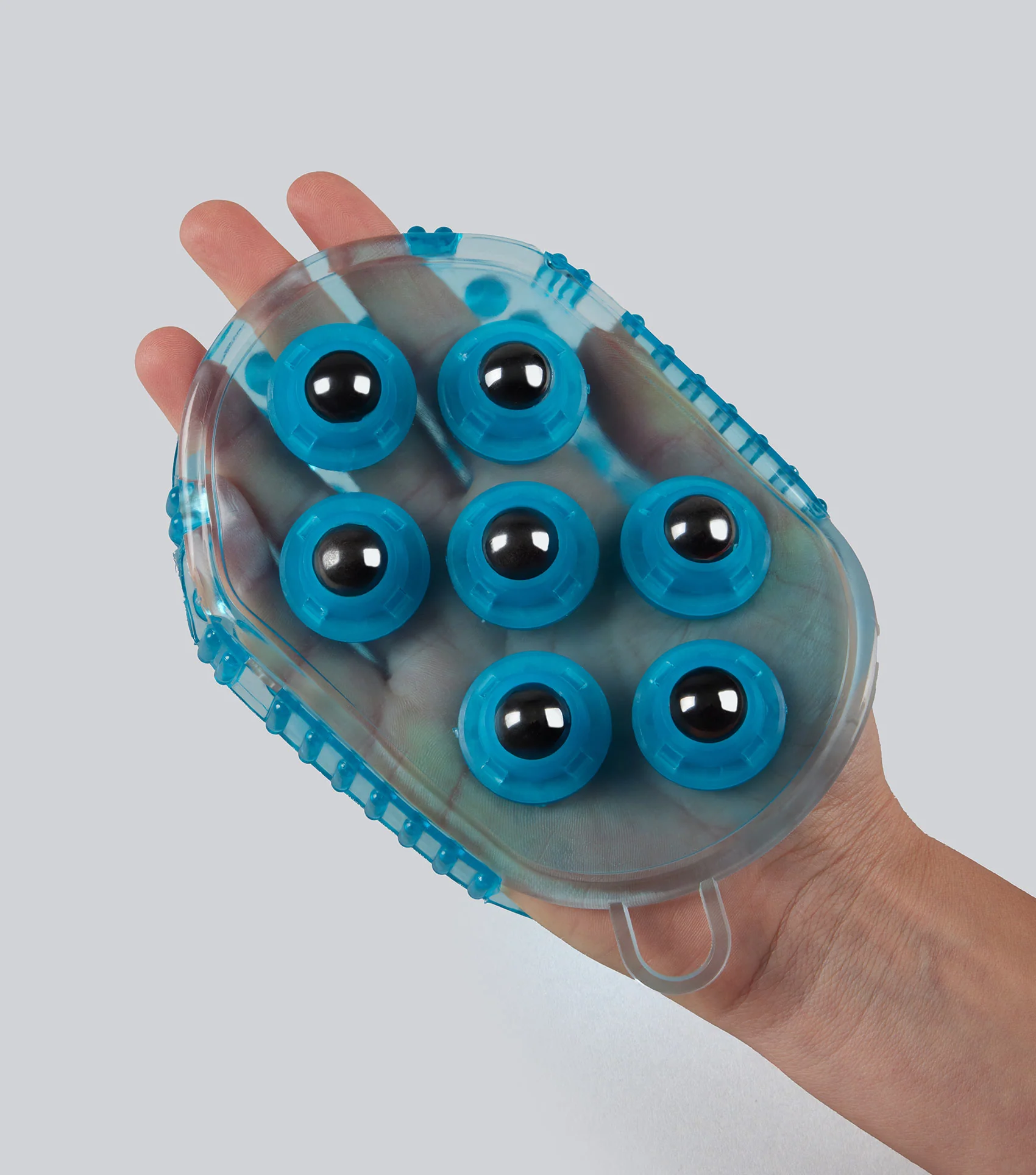 Magnetic Horse Massage Mitt Peacock Blue - Image 3