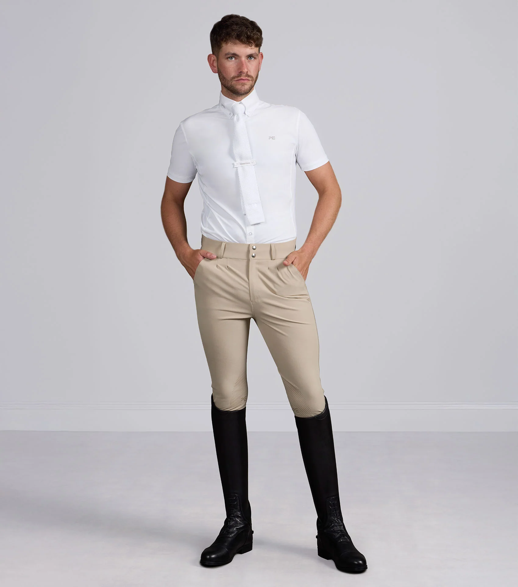 MARKED - Ludis Men's Gel Knee Riding Breeches Beige