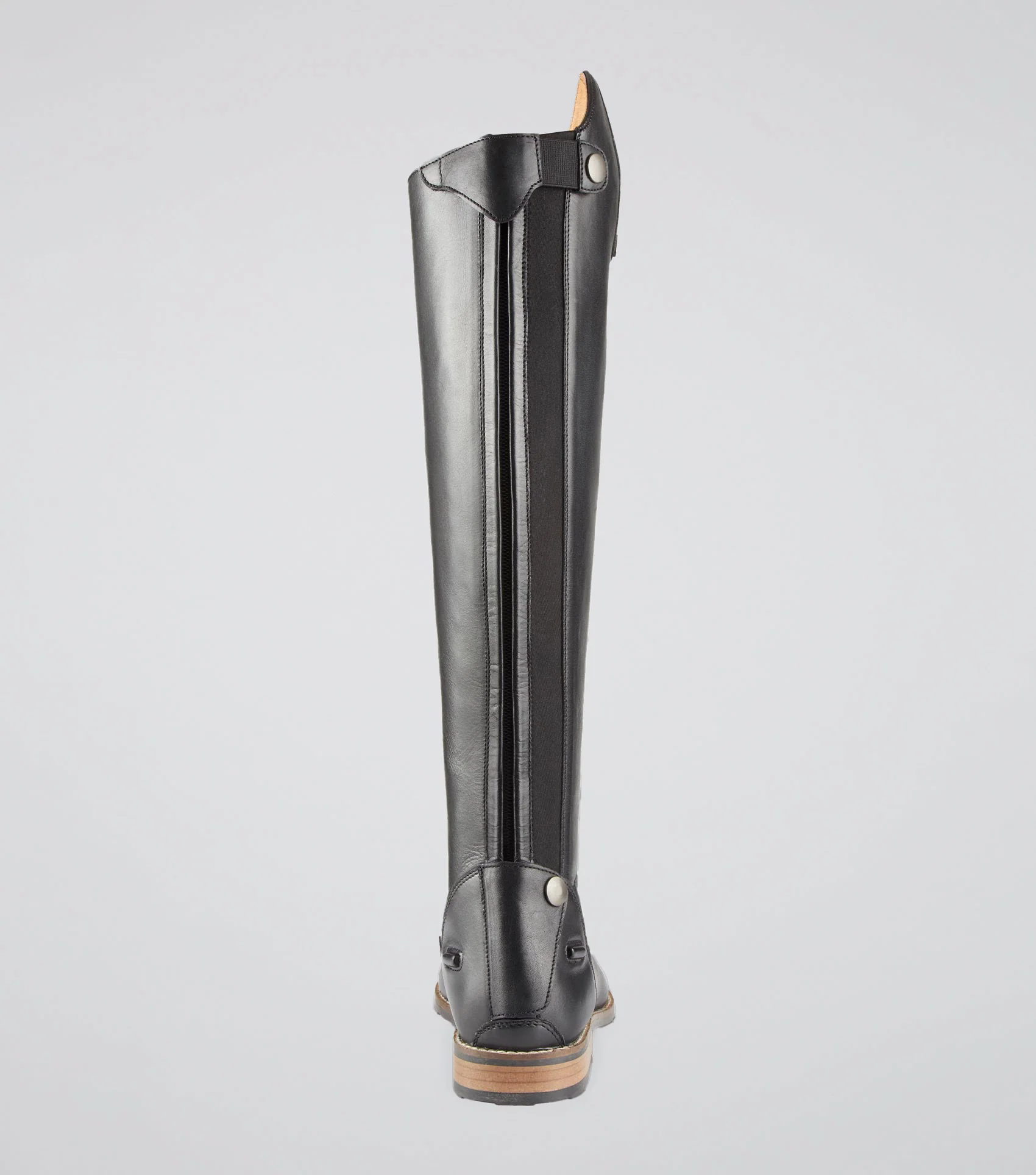 Maurizia Ladies Lace Front Tall Leather Riding Boots Black - Image 5
