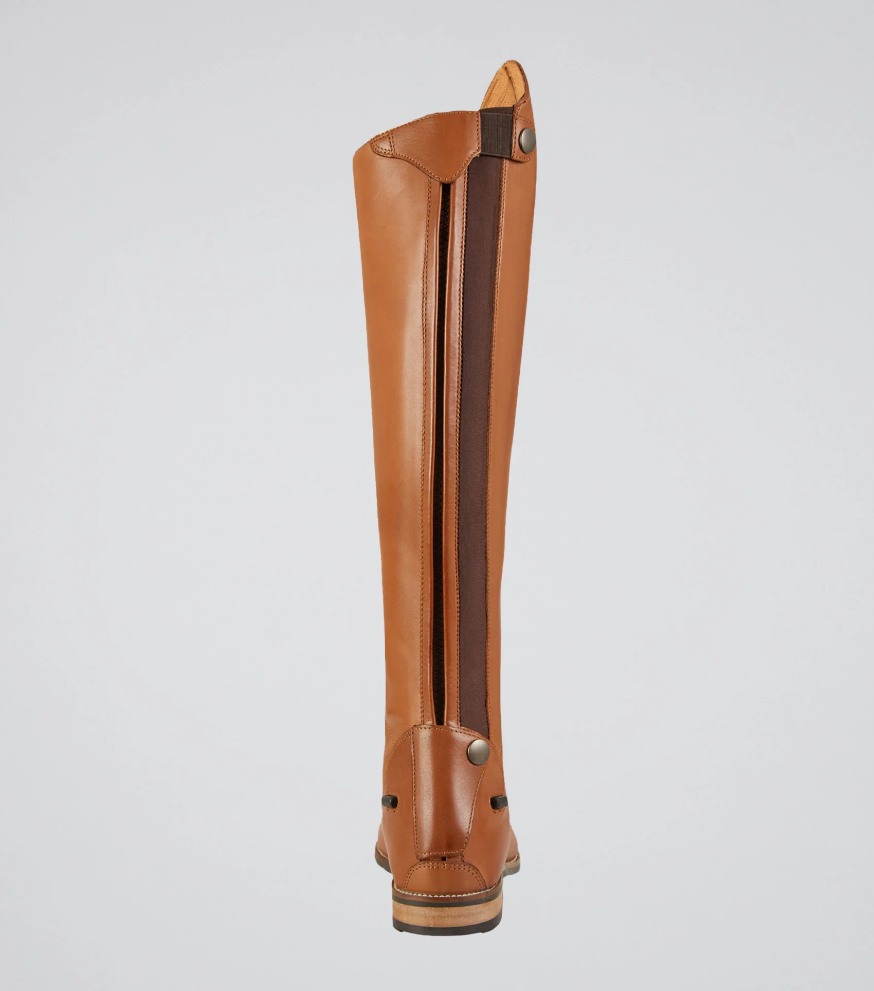 Maurizia Ladies Lace Front Tall Leather Riding Boots Cognac - Image 3