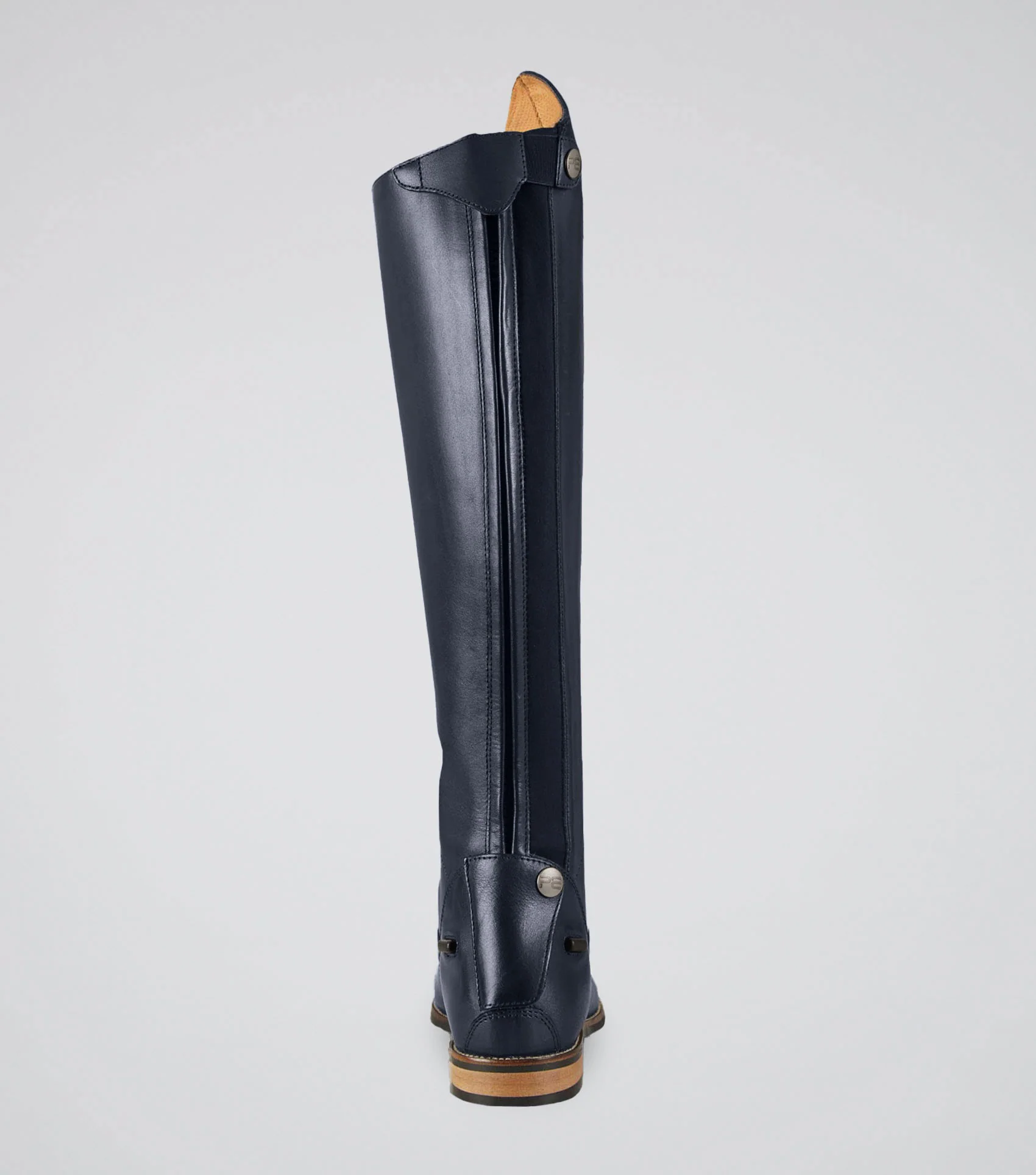 Maurizia Ladies Lace Front Tall Leather Riding Boots Navy - Image 3