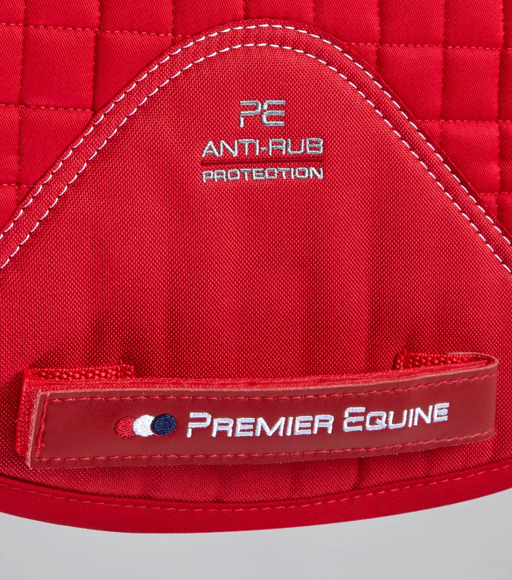 Merino Wool Saddle Pad - GP/Jump Numnah Red/Navy Wool - Image 5