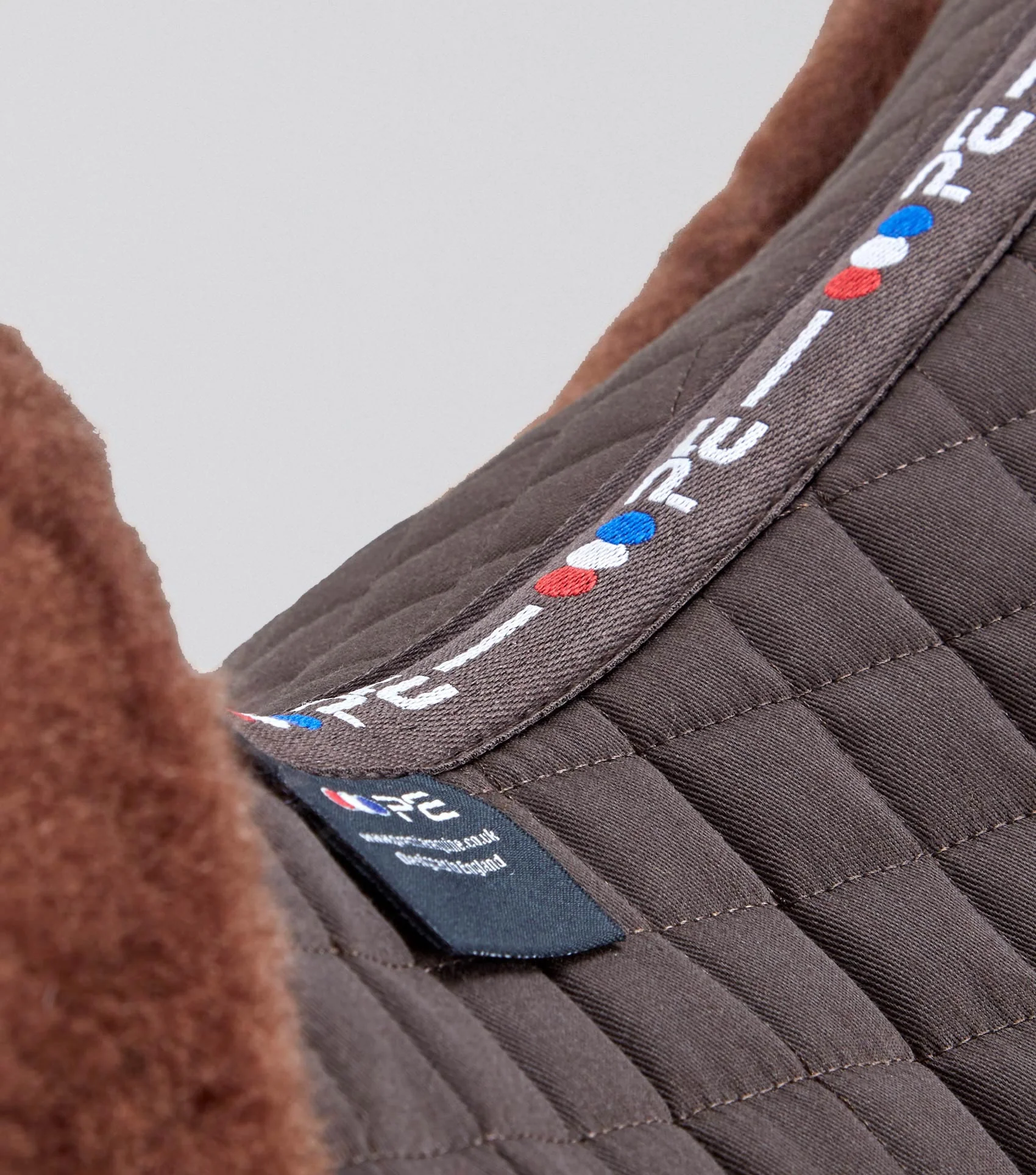 Merino Wool Saddle Pad - GP/Jump Numnah Brown/Brown Wool - Image 4