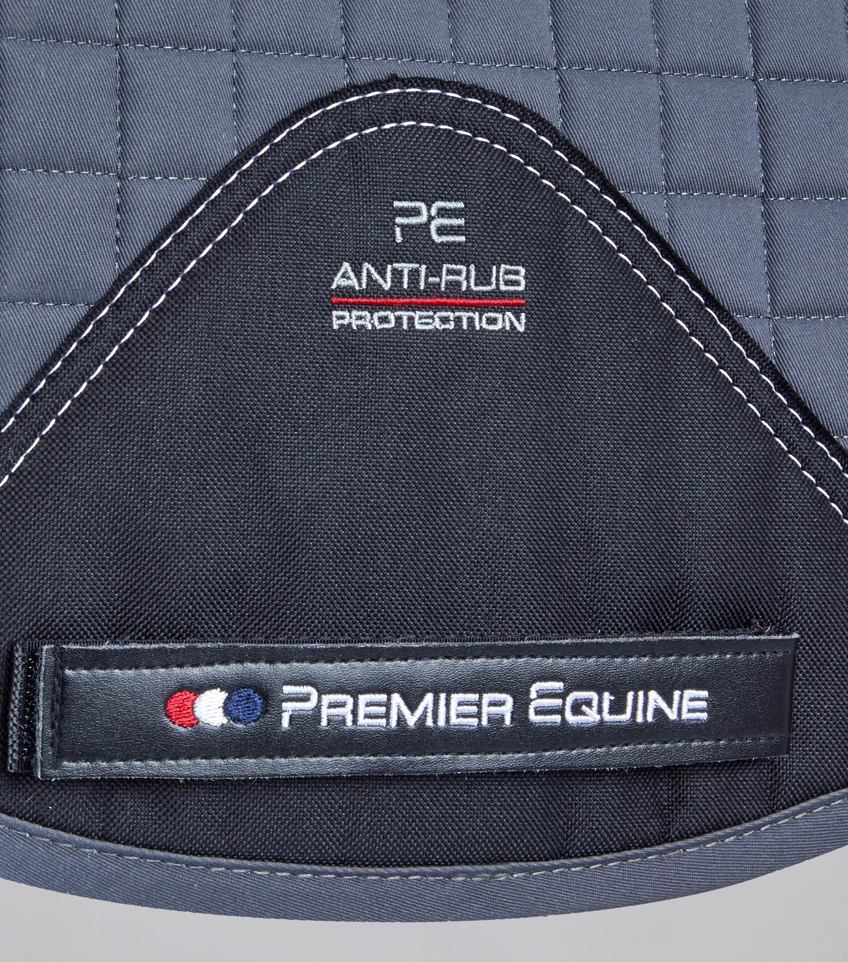 Merino Wool Saddle Pad - GP/Jump Numnah Grey/Black Wool - Image 5