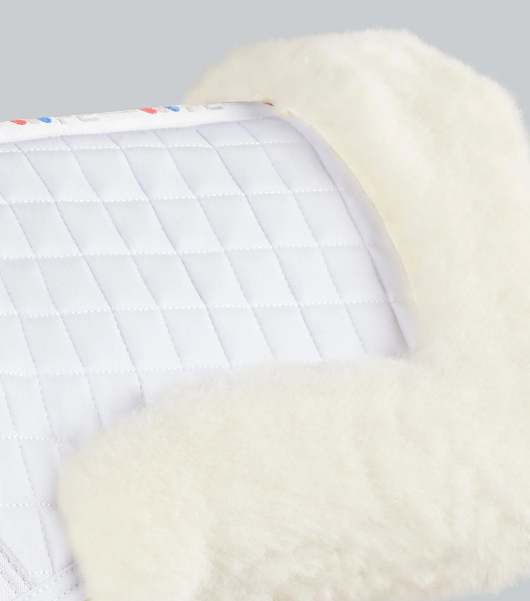 Merino Wool Saddle Pad - Half Pad White/Natural Wool - Image 4