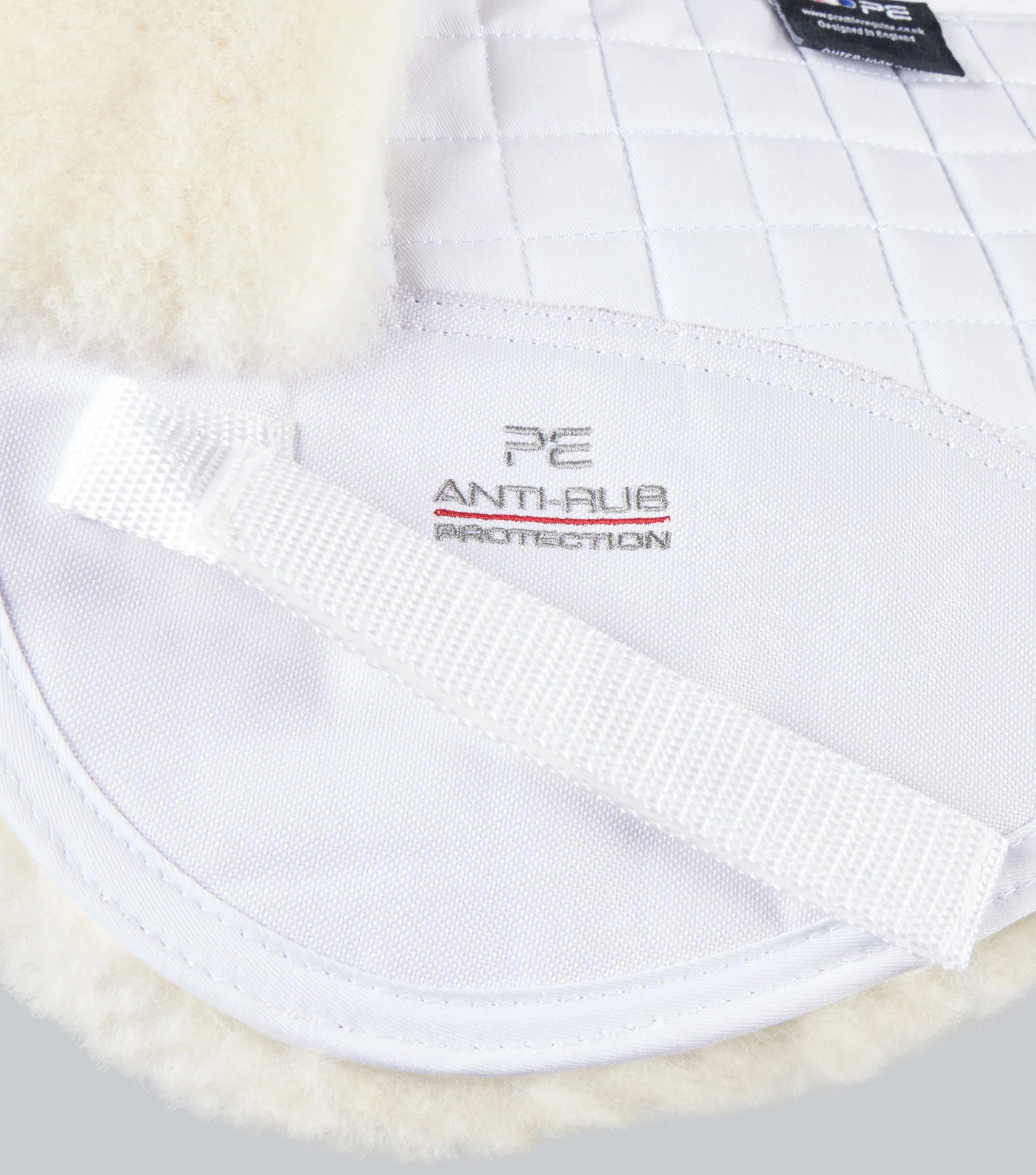 Merino Wool Saddle Pad - Half Pad White/Natural Wool - Image 5