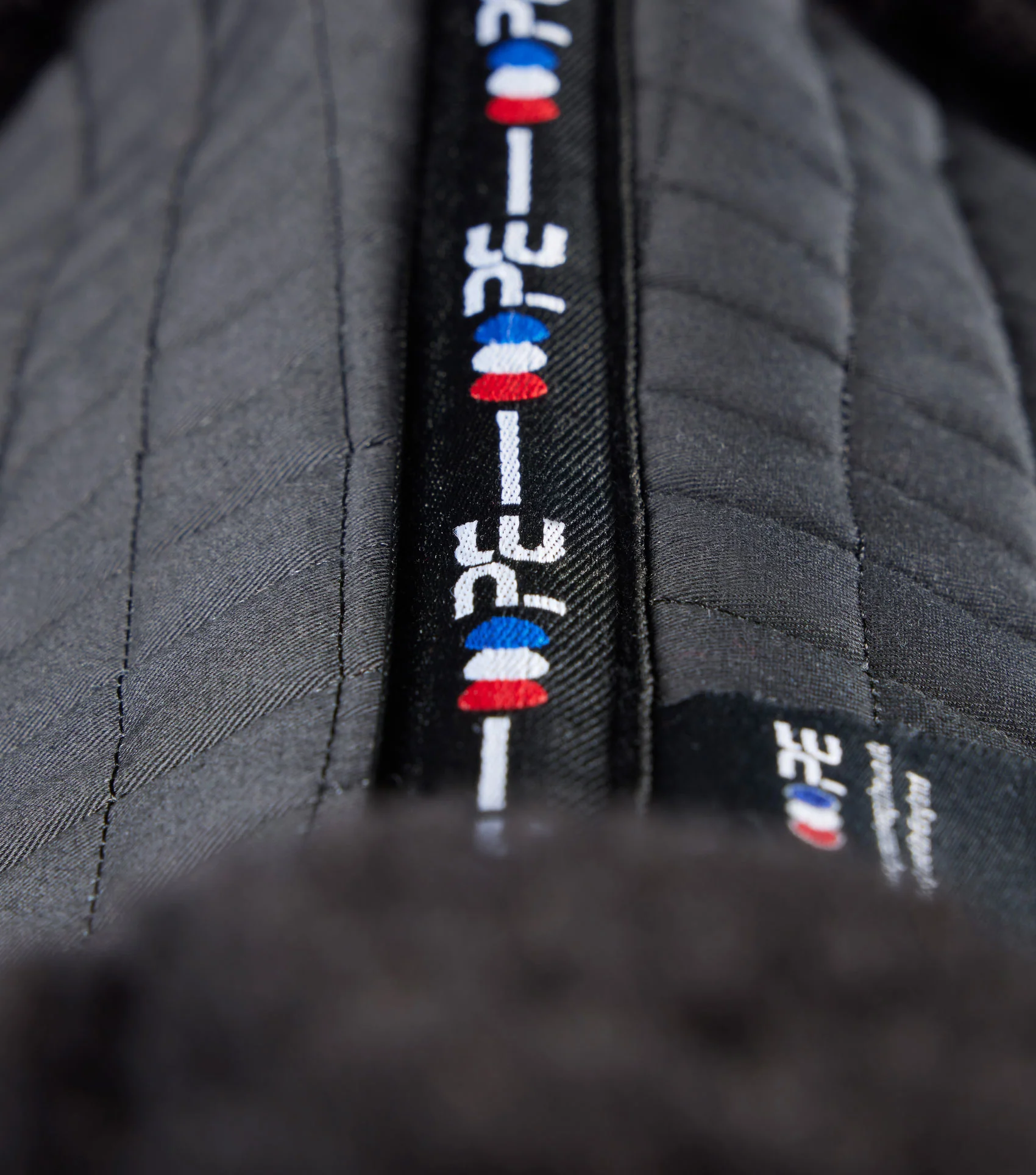 Merino Wool Saddle Pad - Half Pad Black/Black Wool - Image 3