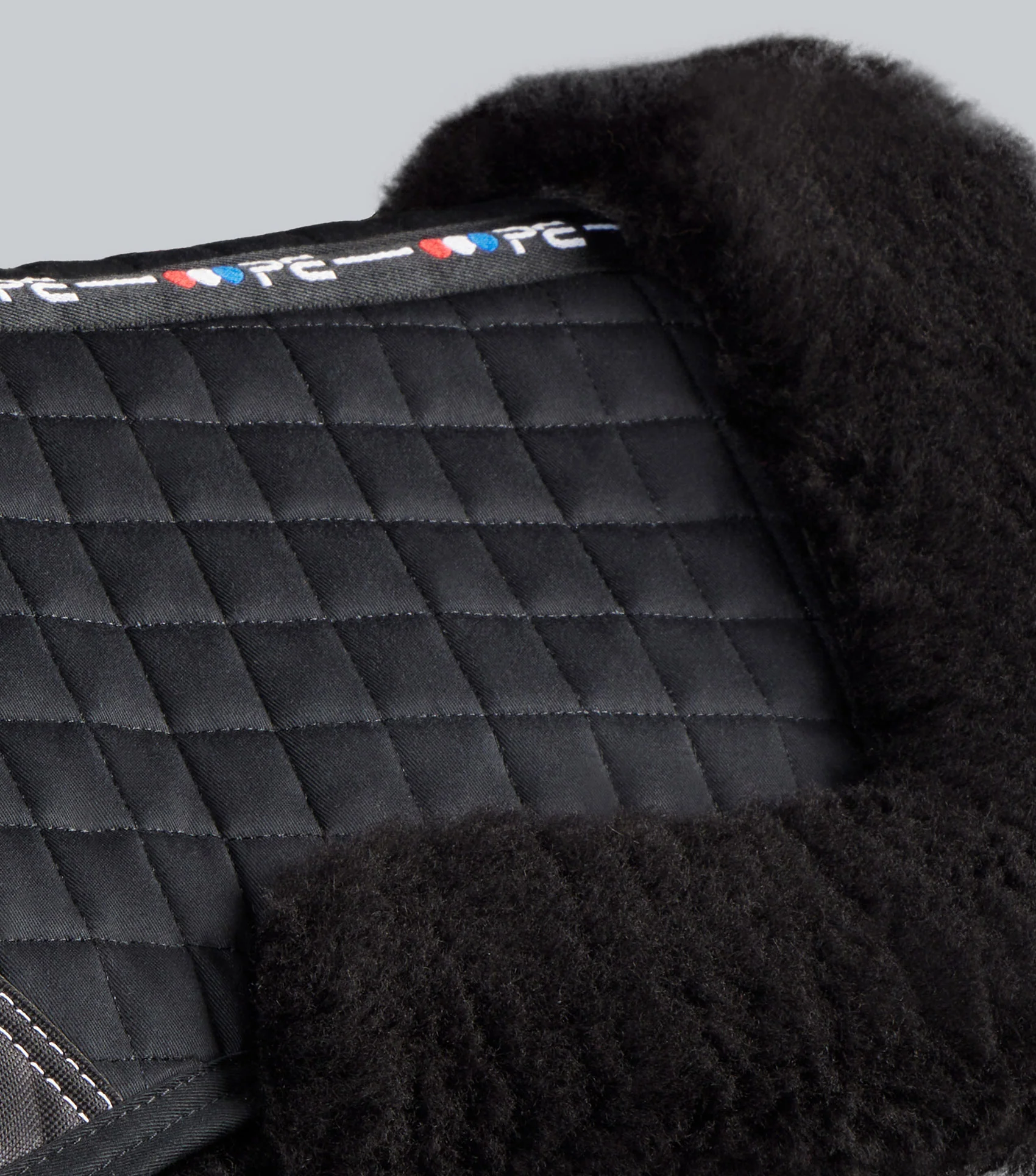 Merino Wool Saddle Pad - Half Pad Black/Black Wool - Image 4