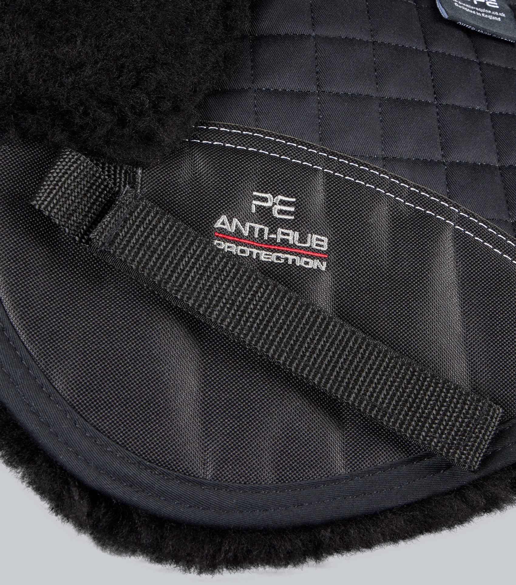 Merino Wool Saddle Pad - Half Pad Black/Black Wool - Image 5