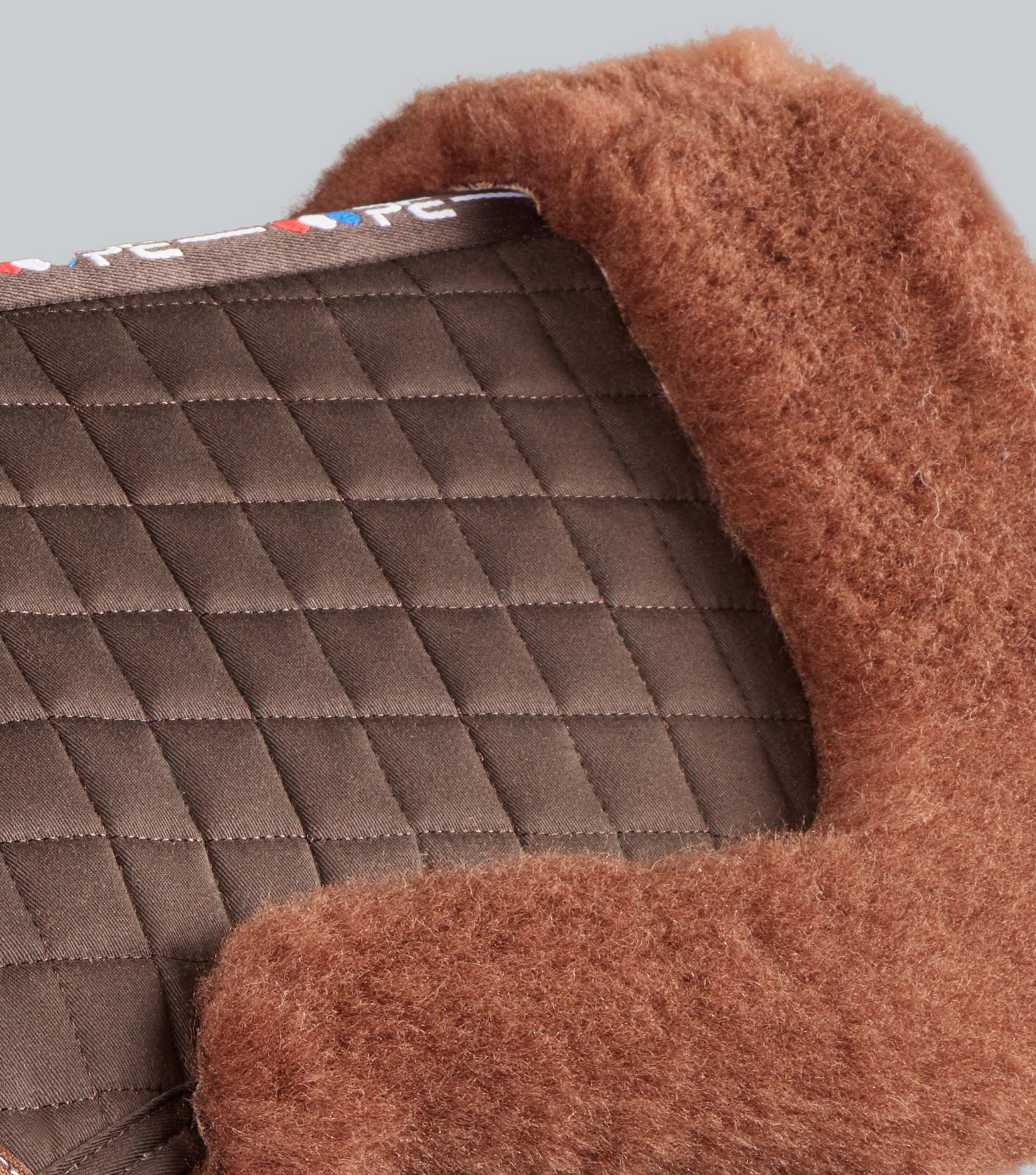 Merino Wool Saddle Pad - Half Pad Brown/Brown Wool - Image 4