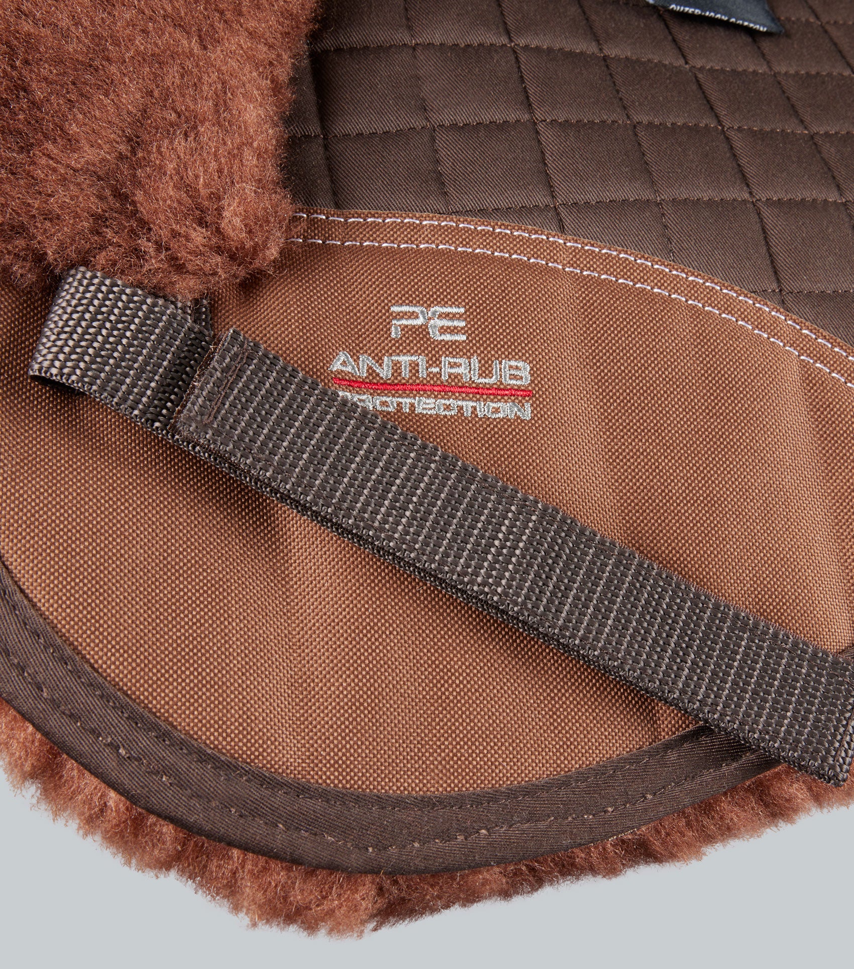 Merino Wool Saddle Pad - Half Pad Brown/Brown Wool - Image 5