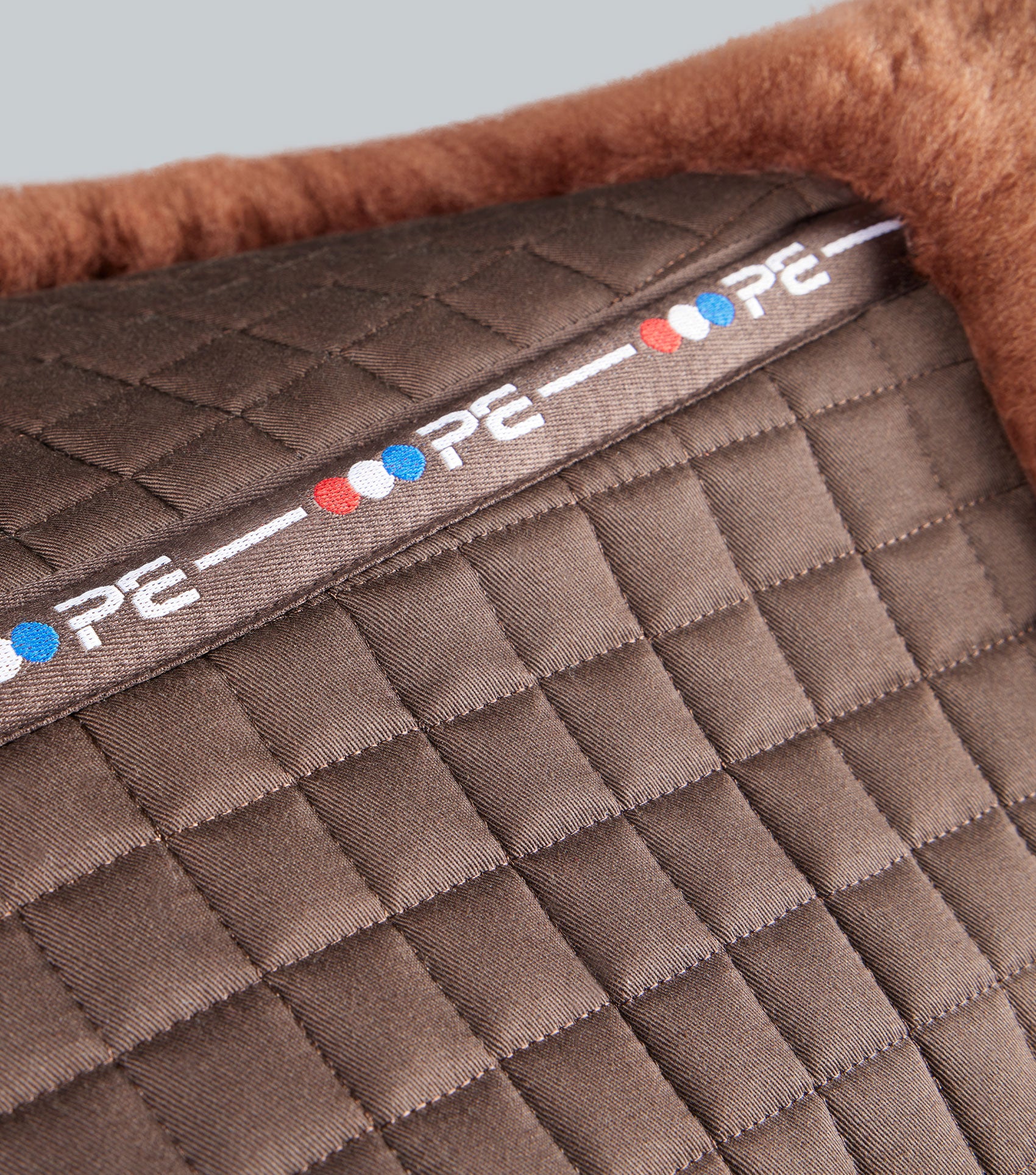Merino Wool Saddle Pad - Half Pad Brown/Brown Wool - Image 6