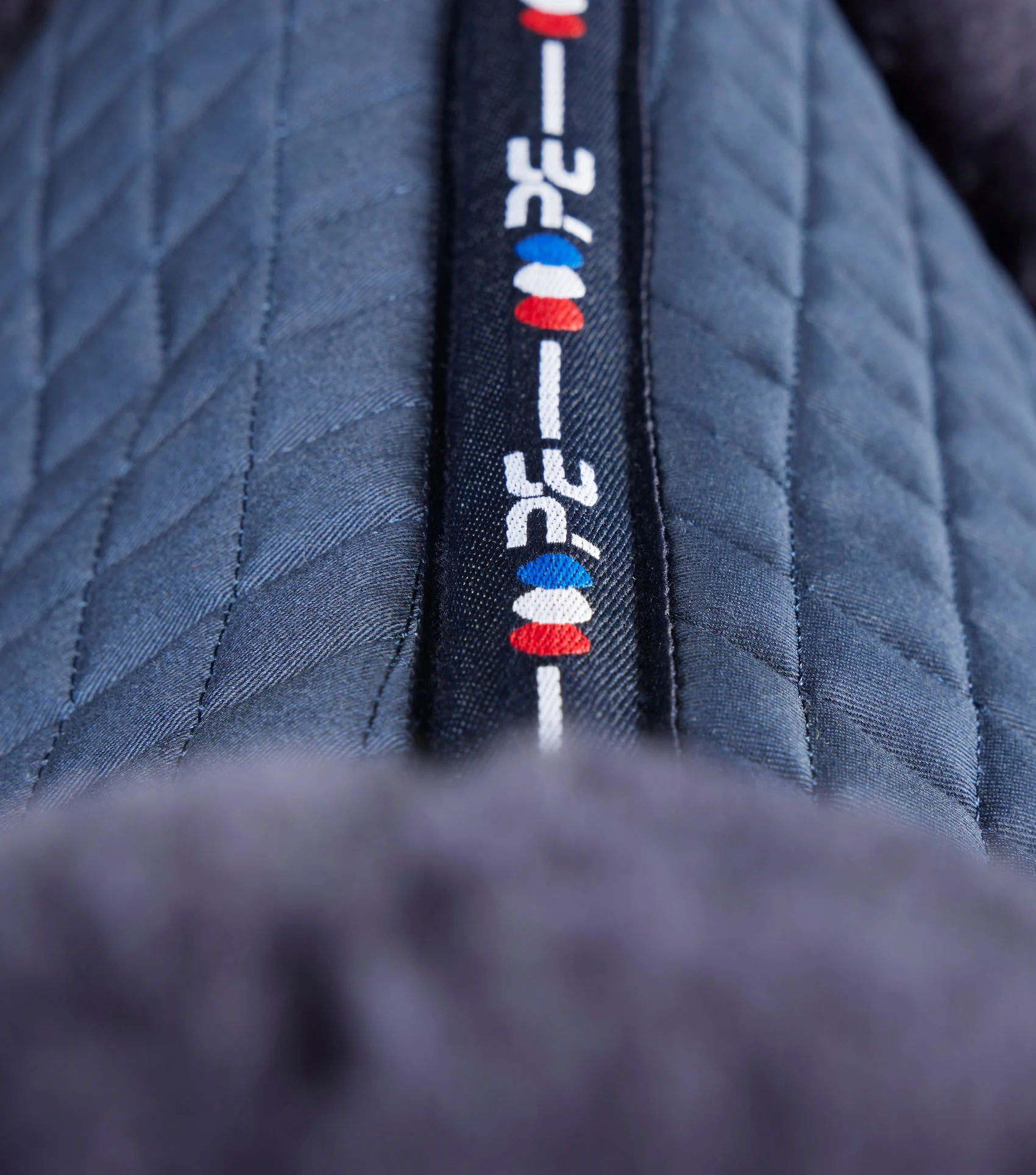 Merino Wool Saddle Pad - Half Pad Navy/Navy Wool - Image 3
